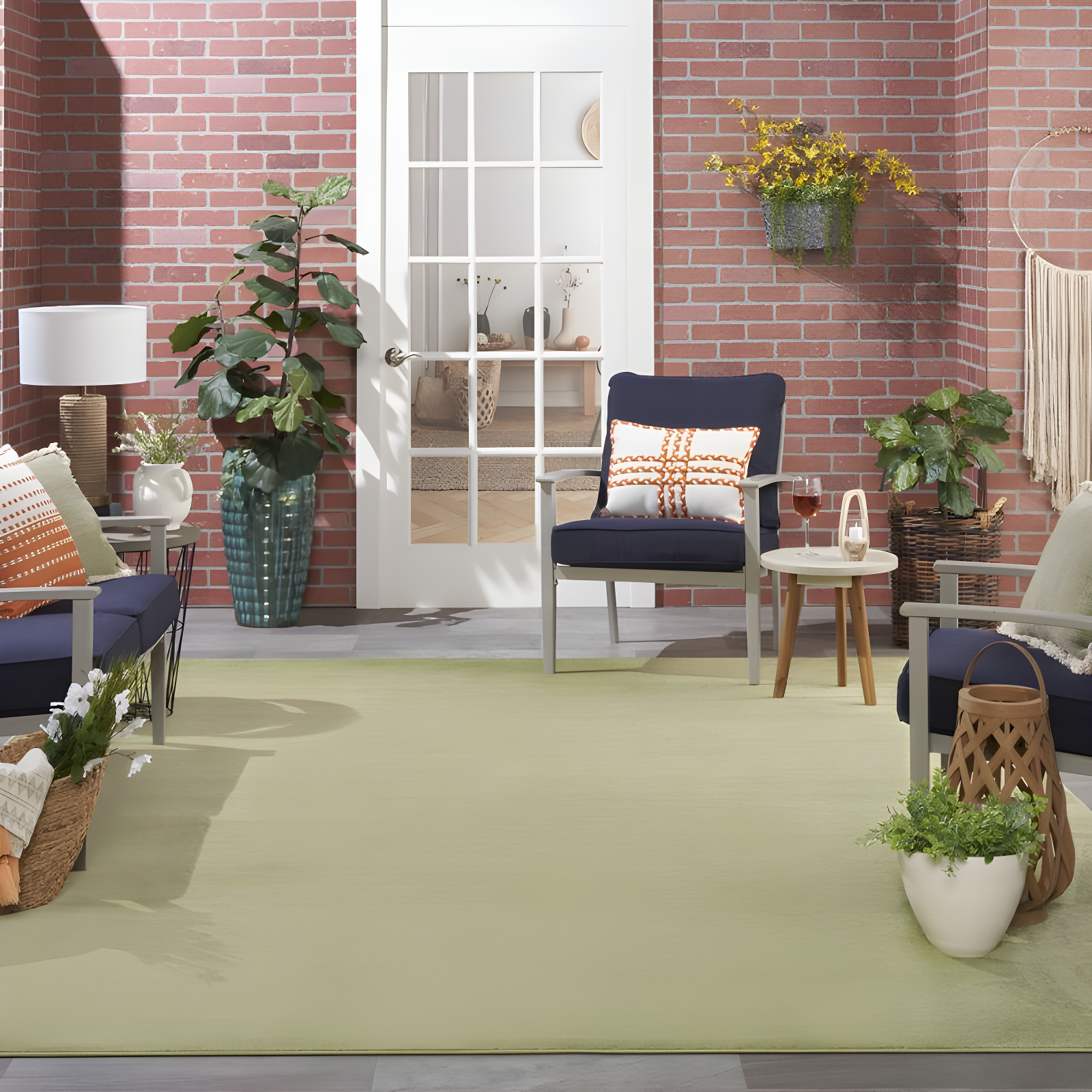 Nourison Nourison Essentials NRE01 Indoor/outdoor Area Rug - Green 9' x 12'