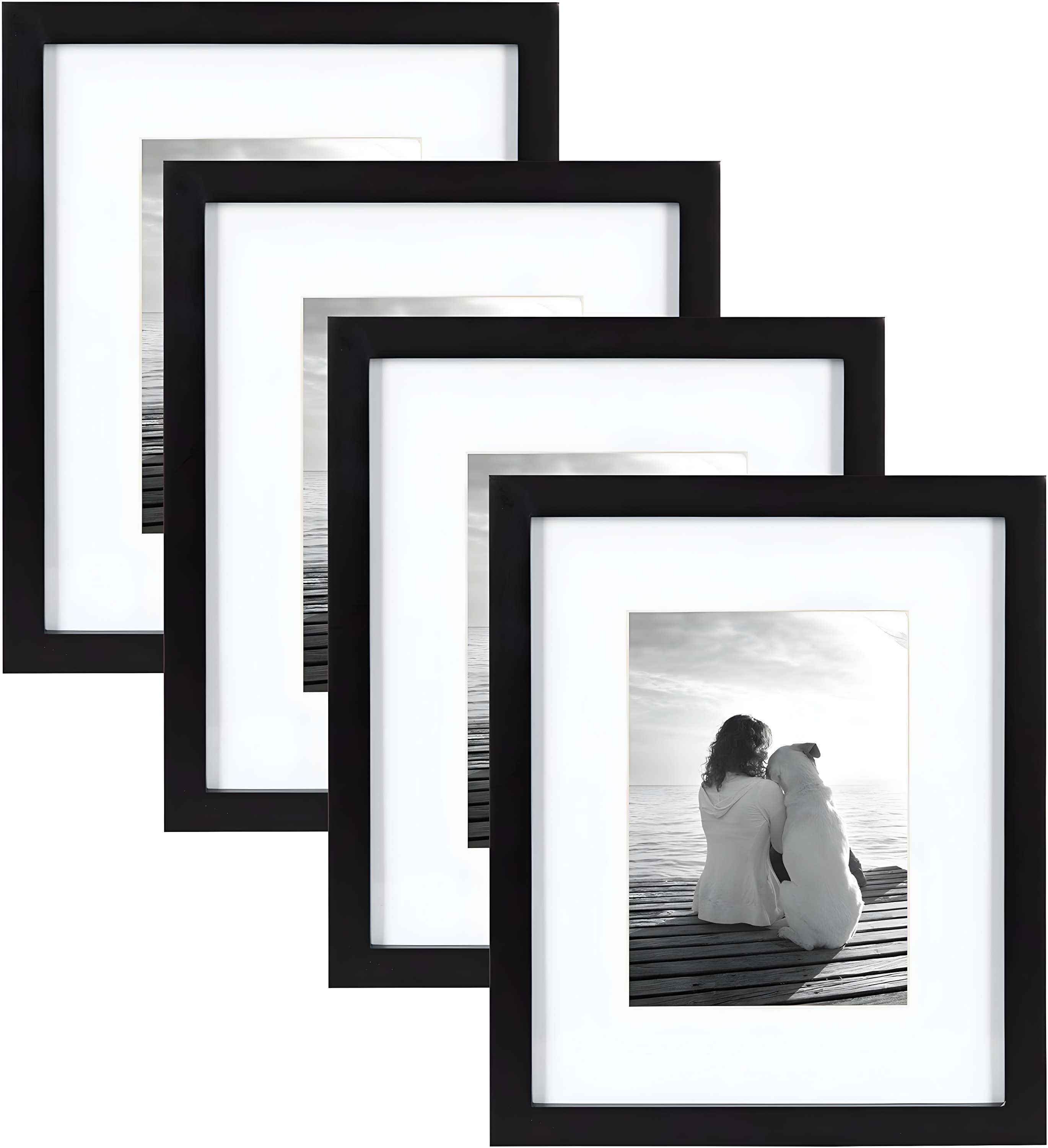 DesignOvation 8 x 10 Satin Picture Frame 4 Count