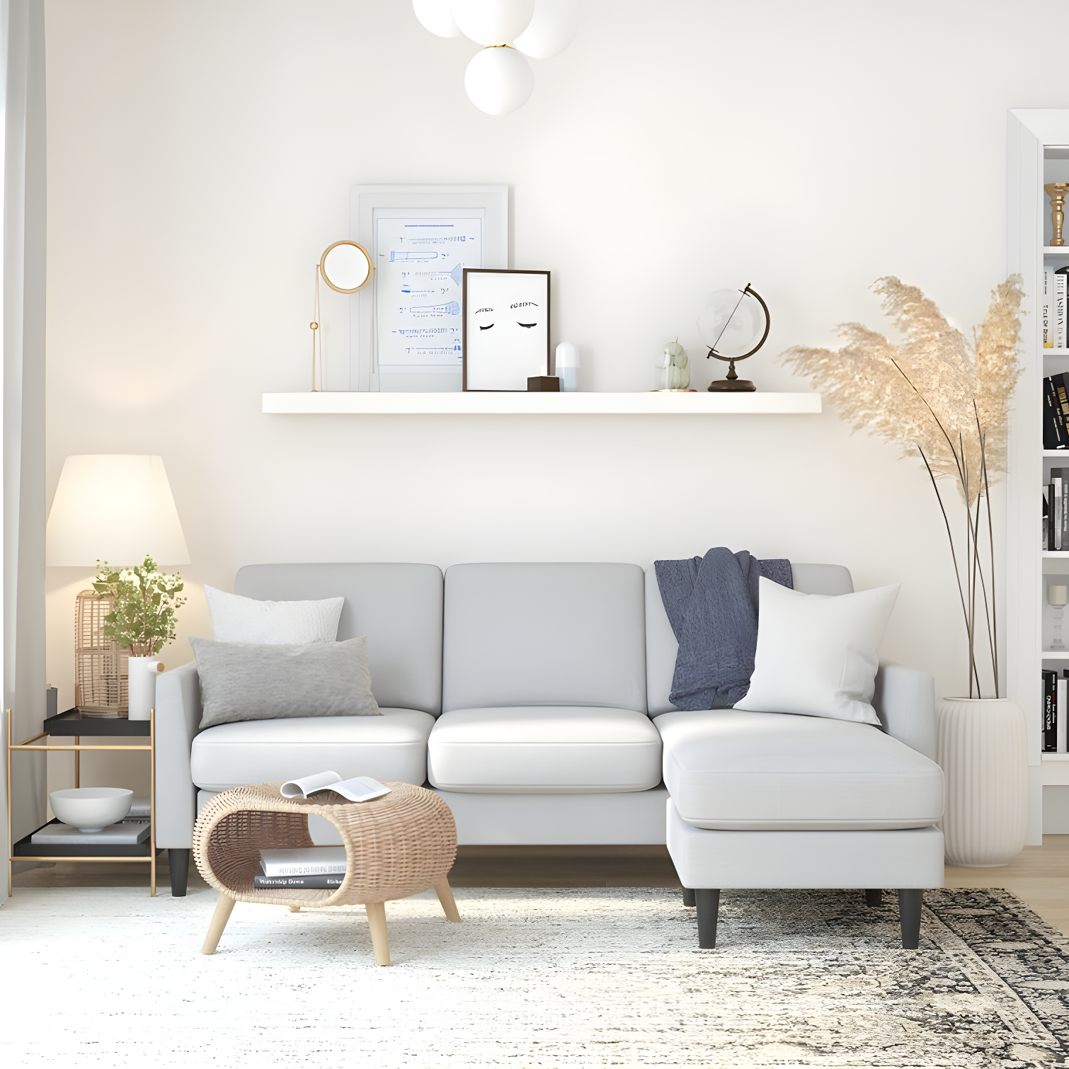 Winston 81.5" Wide Reversible Sofa & Chaise with Ottoman