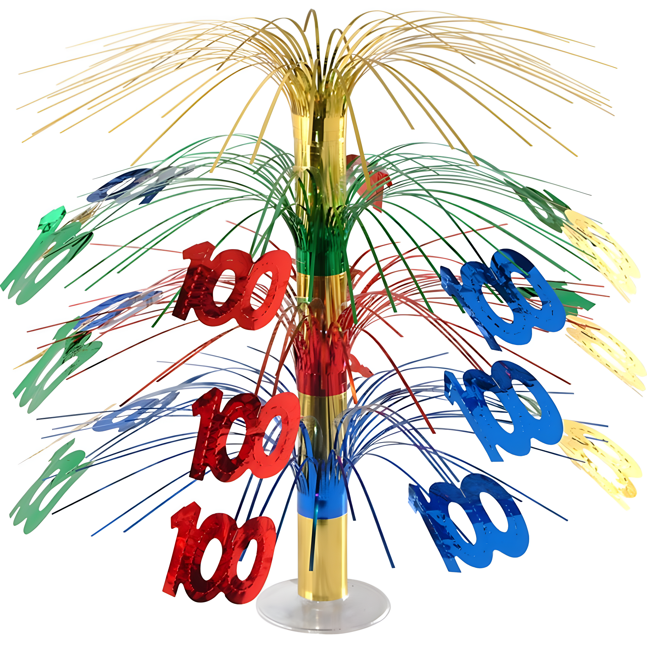 6 Pack Beistle 100th Birthday Party Cascade Centerpiece