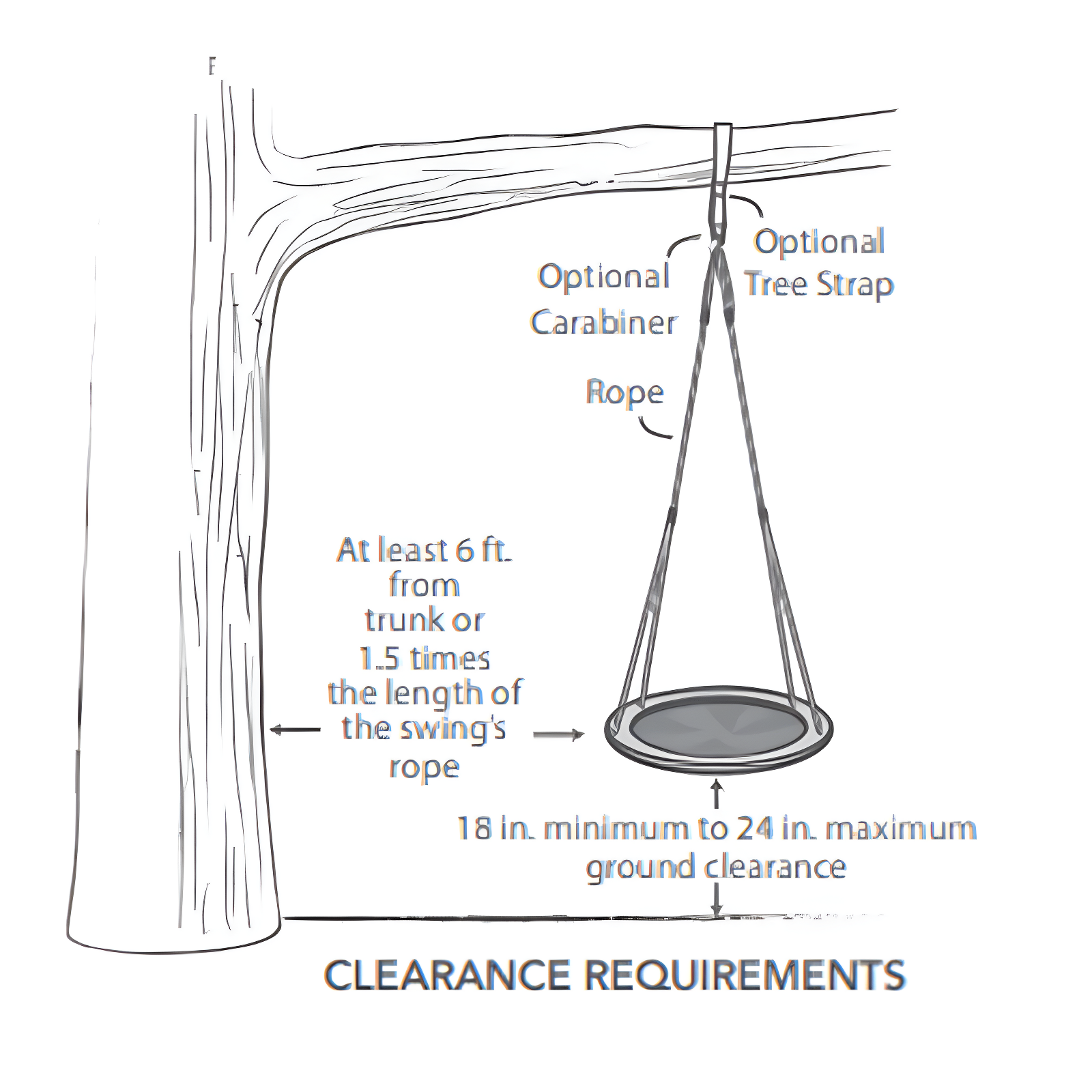 M&M Sales Enterprise M&M Sales Enterprise Adventure Fabric Black Disc Swing Saucer Seat, Ropes with Mounting Hangers and Chains
