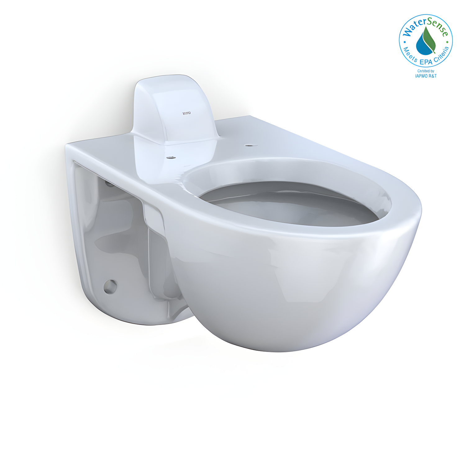 Tornado Flush Commercial Flushometer Wall-Mounted Toilet, Elongated, Cotton White