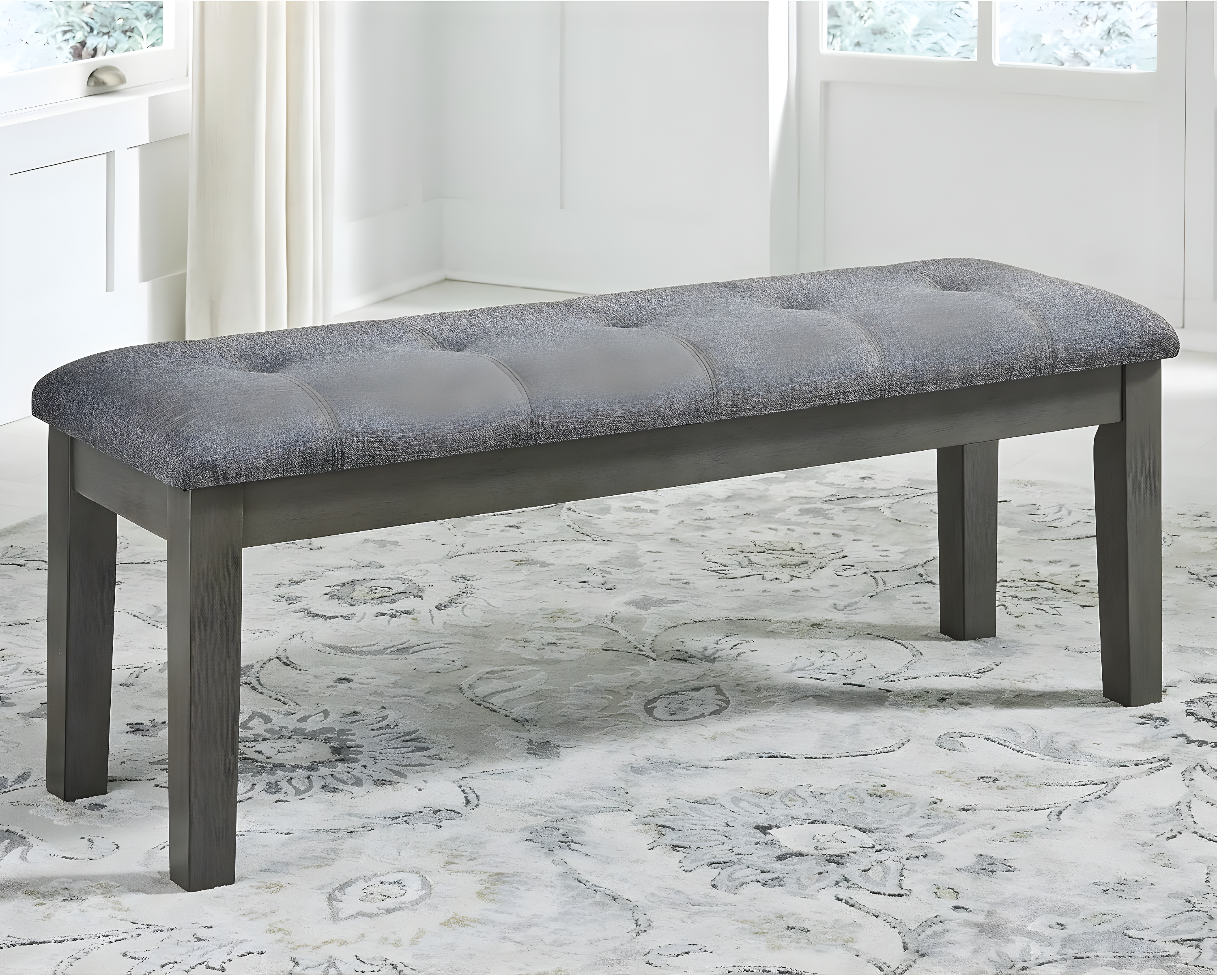 Signature Design by Ashley Contemporary Hallanden 50" Dining Bench Two-tone Gray