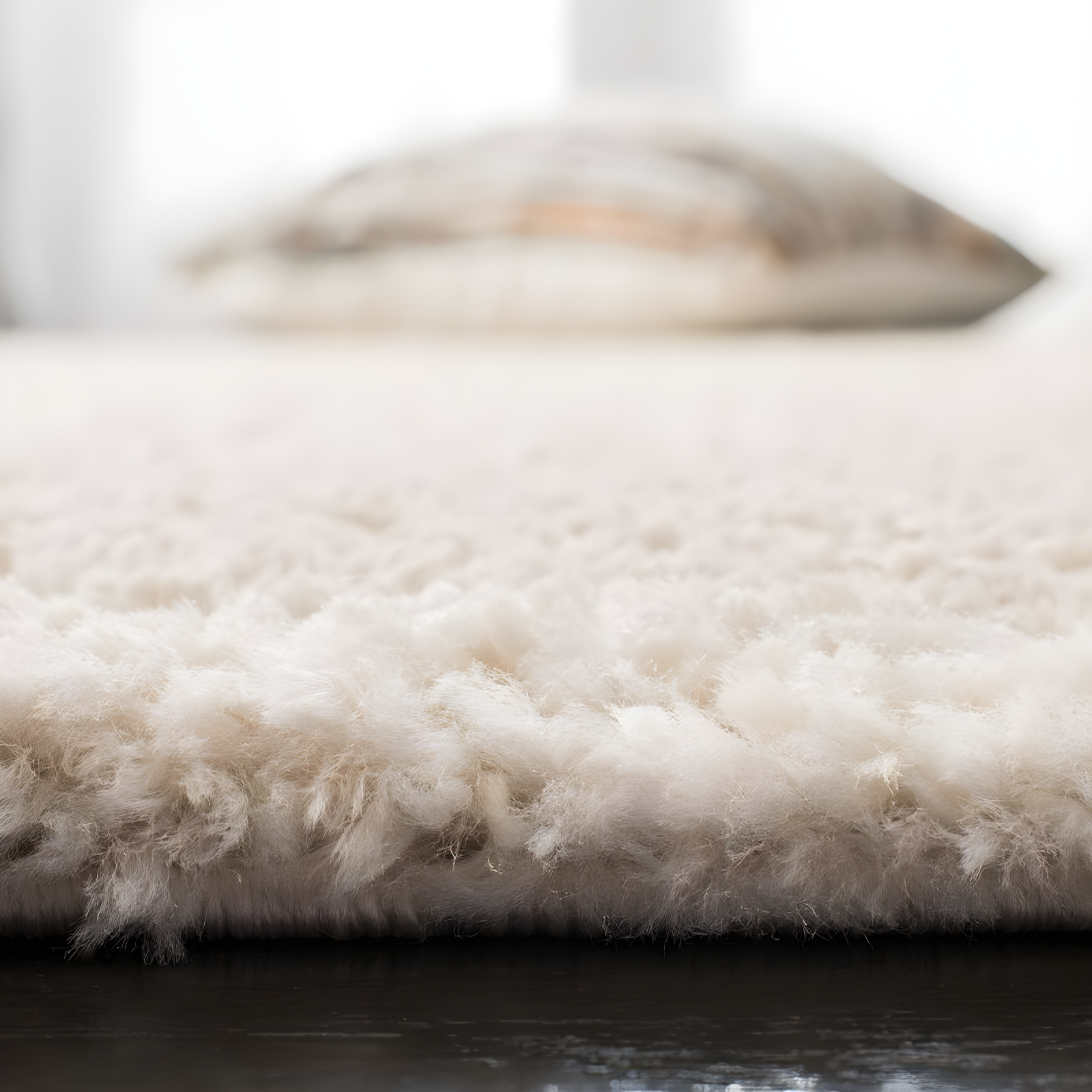 August Shag 900 AUG900 Power Loomed Indoor Area Rug - Beige - 5'3"x7'6" - Safavieh