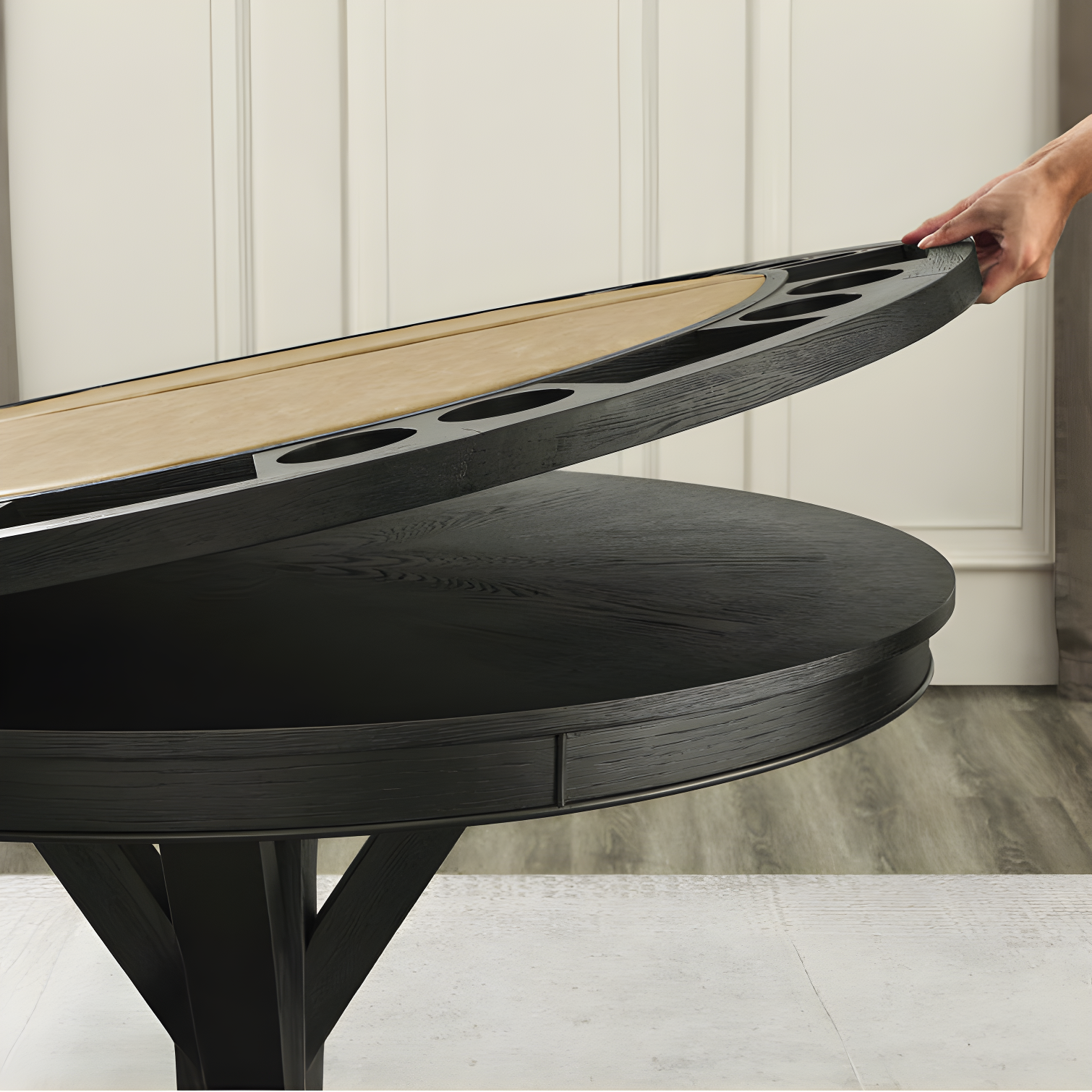 Rylie 50" Round 8 - Player Foldable Poker Table with Chairs