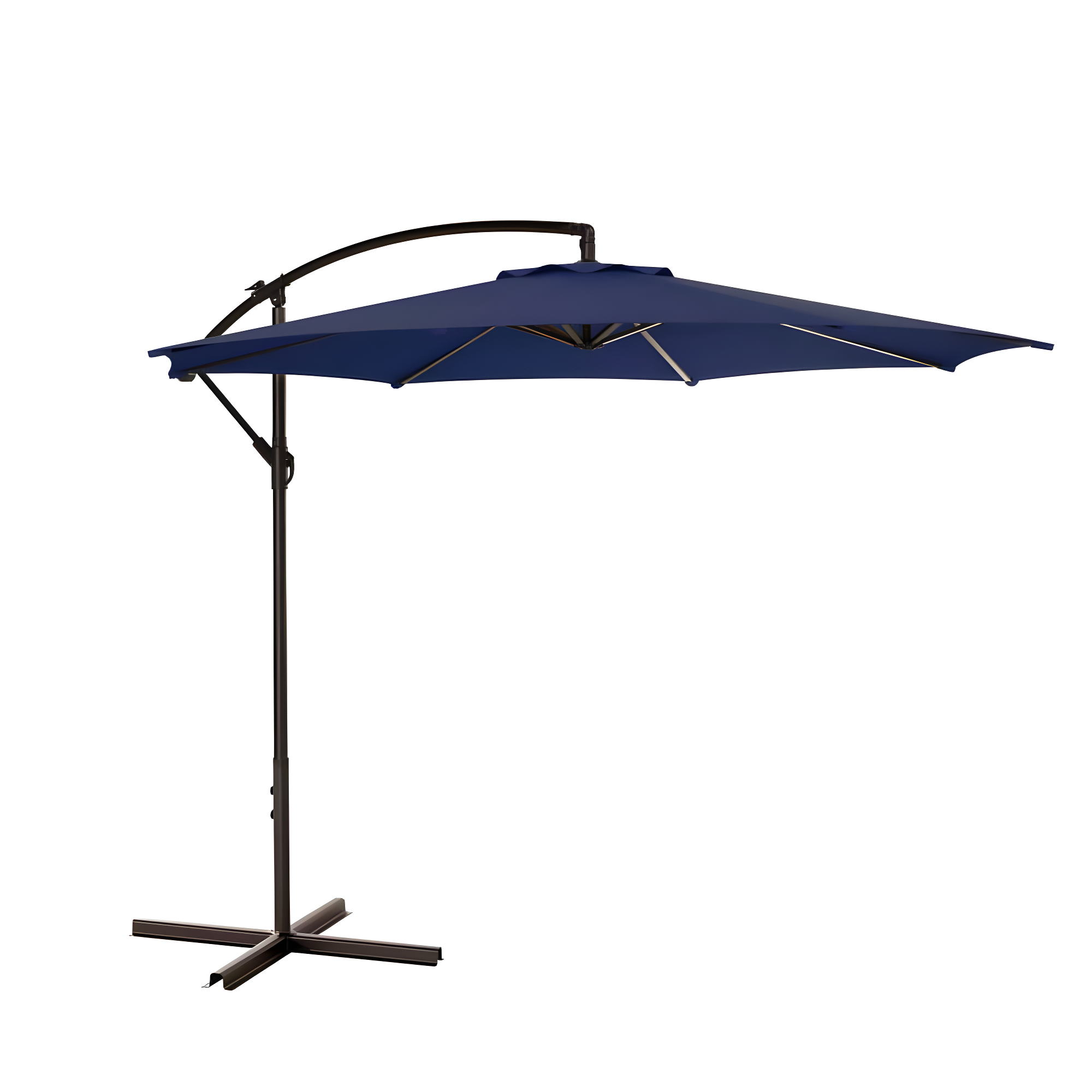 Barton Premium 10'ft Offset Patio Umbrella Cantilever Hand Cranking, Blue