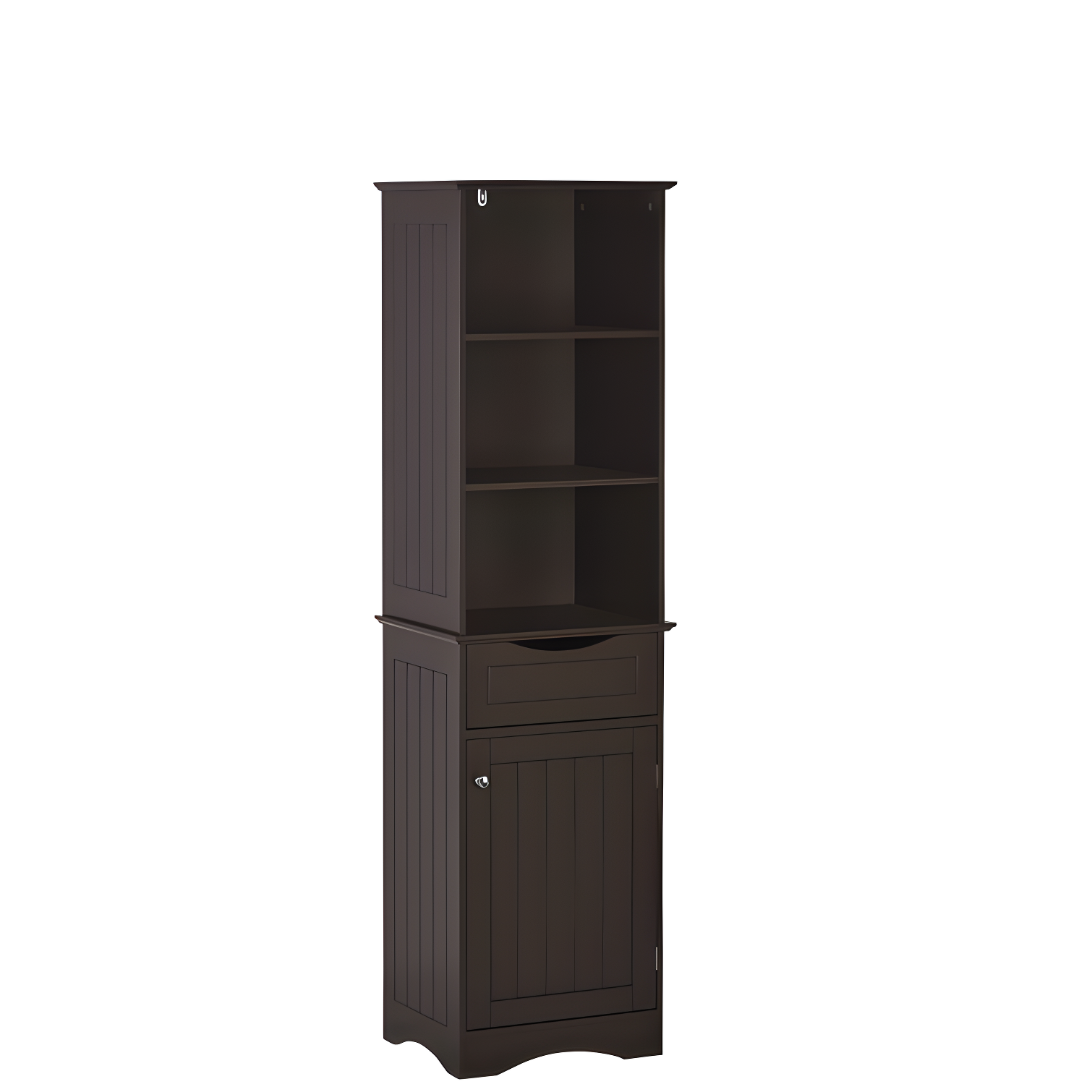 RiverRidge Home RiverRidge Ashland Tall Bathroom Storage Linen Cabinet and Organizer with Drawer and Shelves
