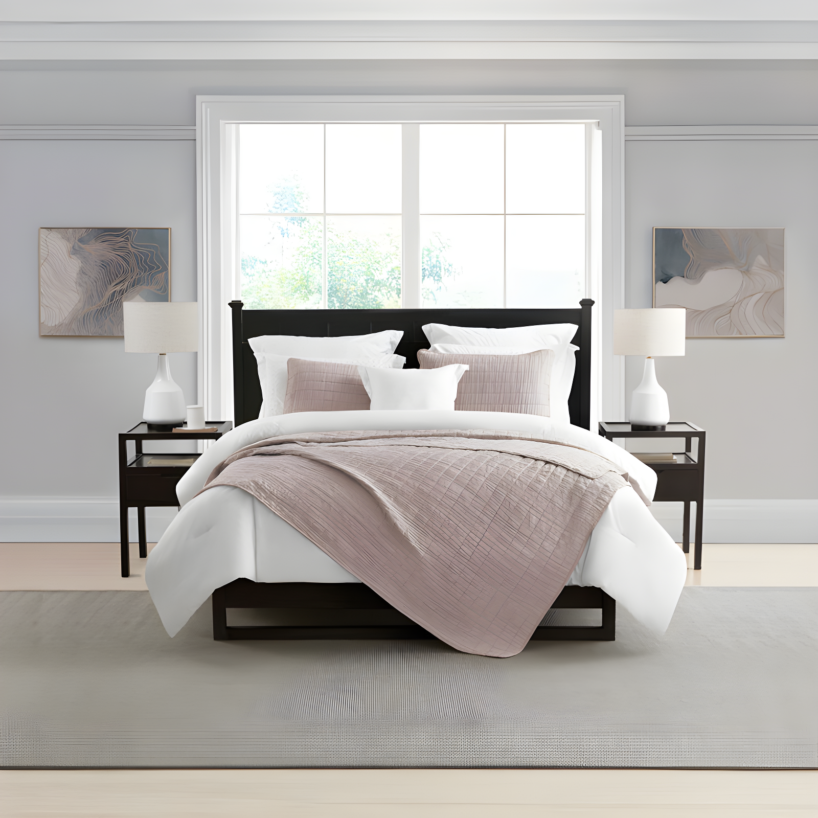 Swift Home Ultra Soft Crinkle Washed Microfiber 3-Piece Quilt Set