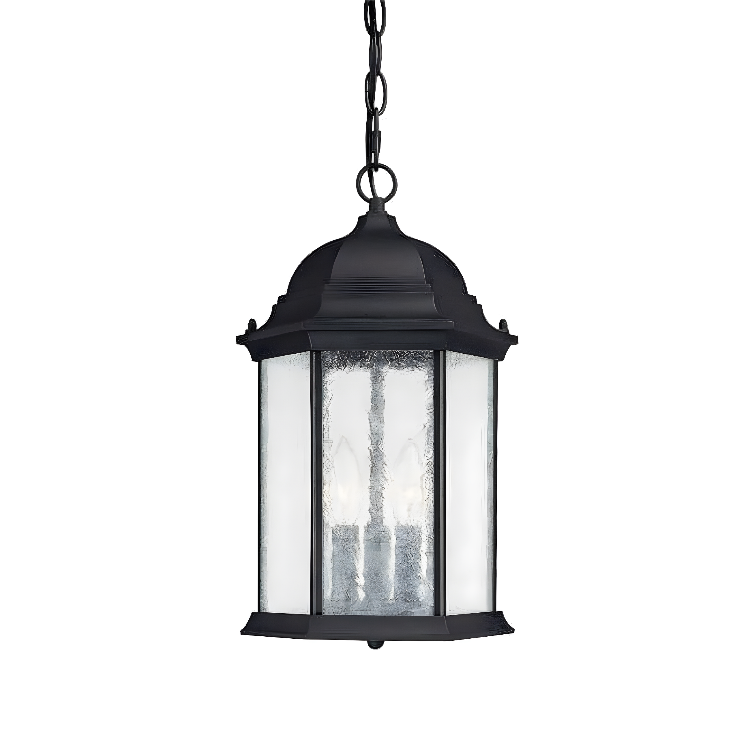 3 Light Outdoor Hanging Lantern In Transitional Style 10 High By 15 Wide-Black Finish Capital Lighting 9836Bk