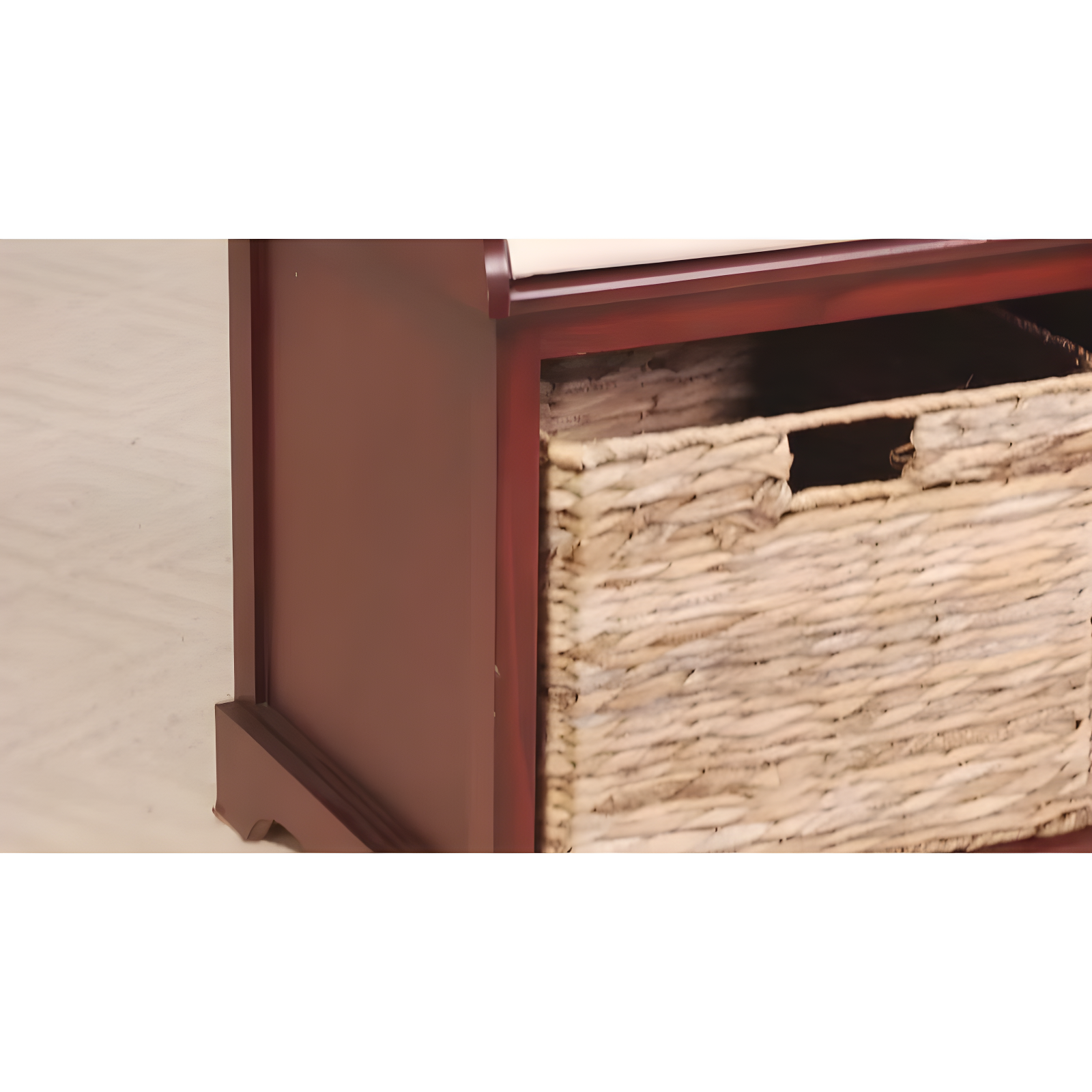 Freddy Wicker Storage Bench - AMH5736 - White Wash - Safavieh