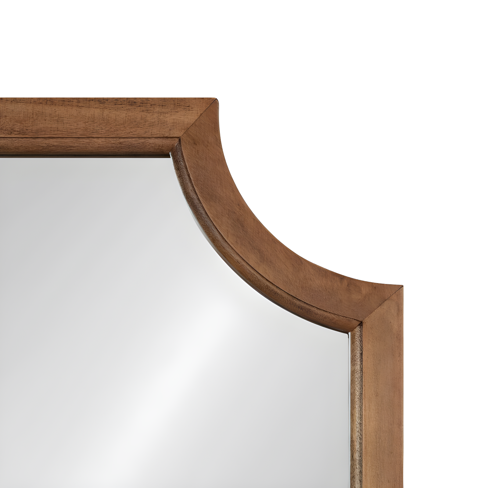 16" x 48" Hogan Framed Scallop Wall Mirror Rustic Brown - Kate & Laurel All Things Decor: Modern Style, No Assembly Required