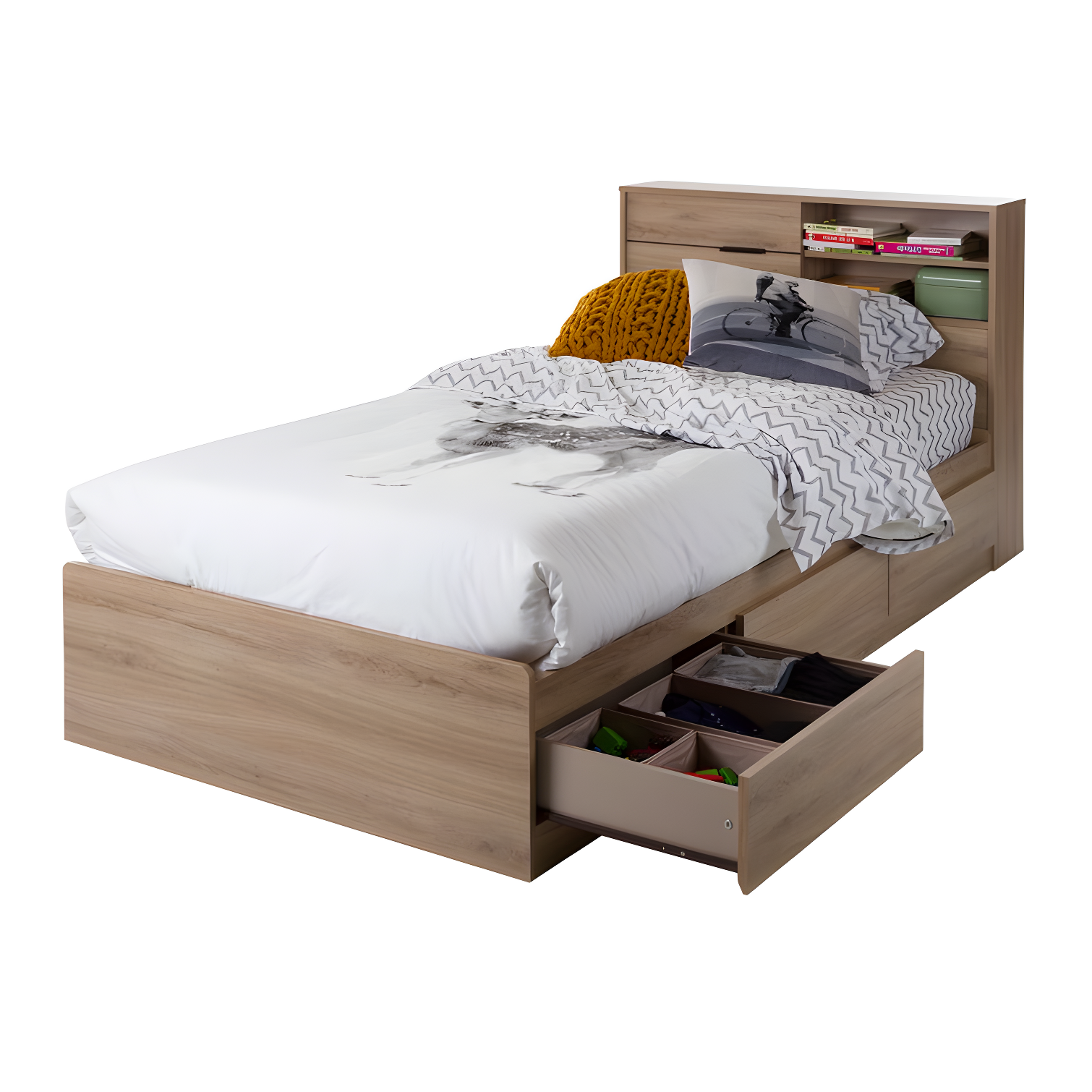 Fynn Twin Bookcase Headboard