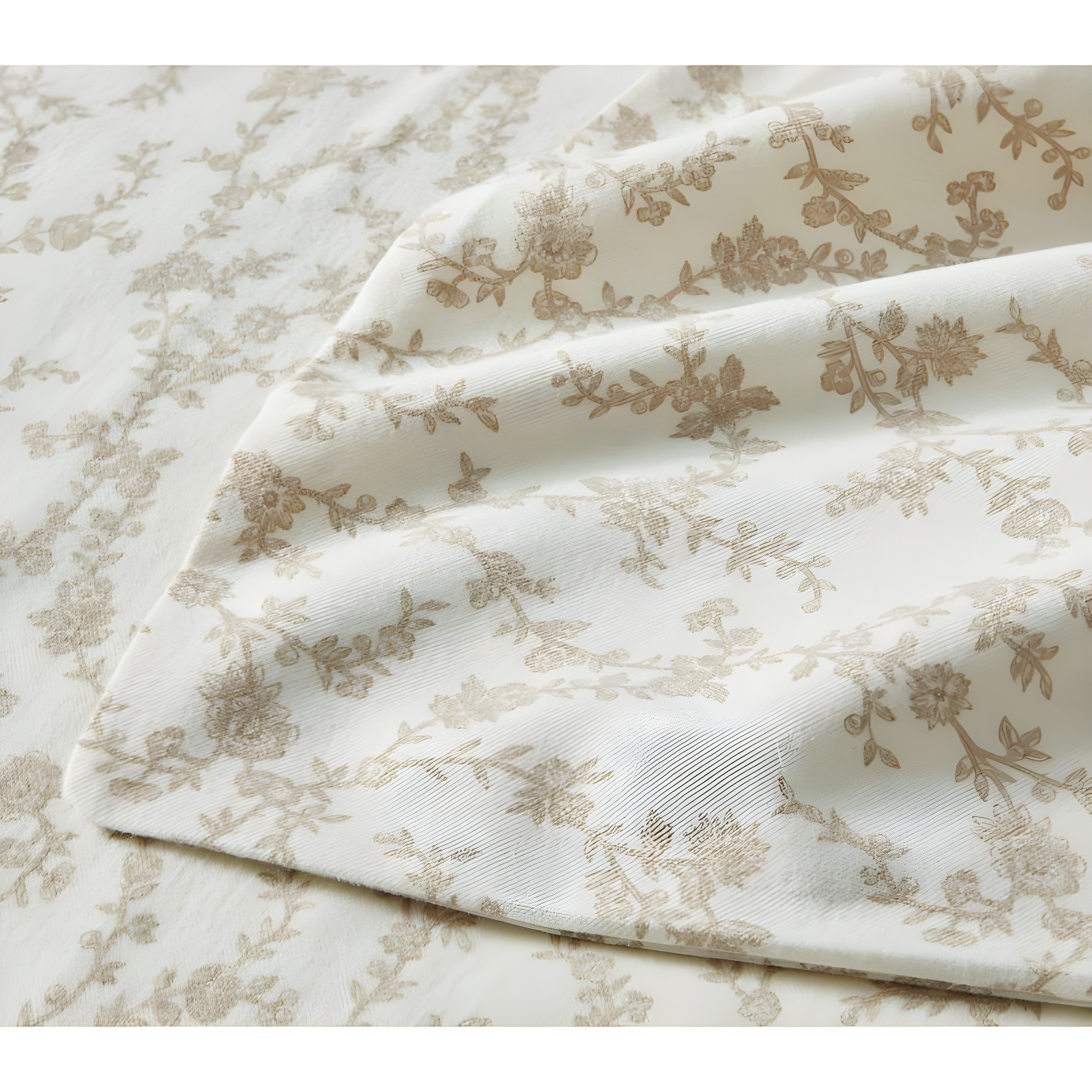 Laura Ashley Victoria Flannel Sheet Set Twin - Beige