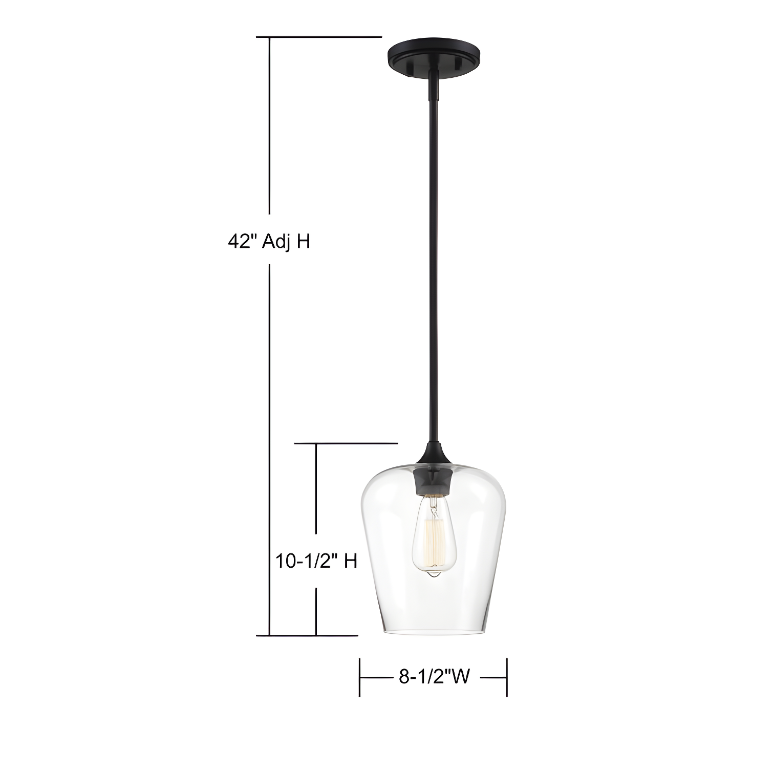 Breena Single Light Glass Steel Dimmable Pendant