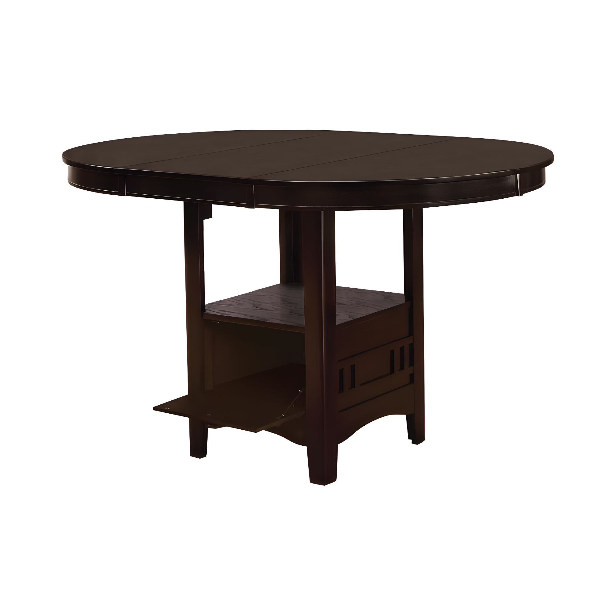 Coaster Lavon Transitional Wood Oval Counter Height Table Espresso