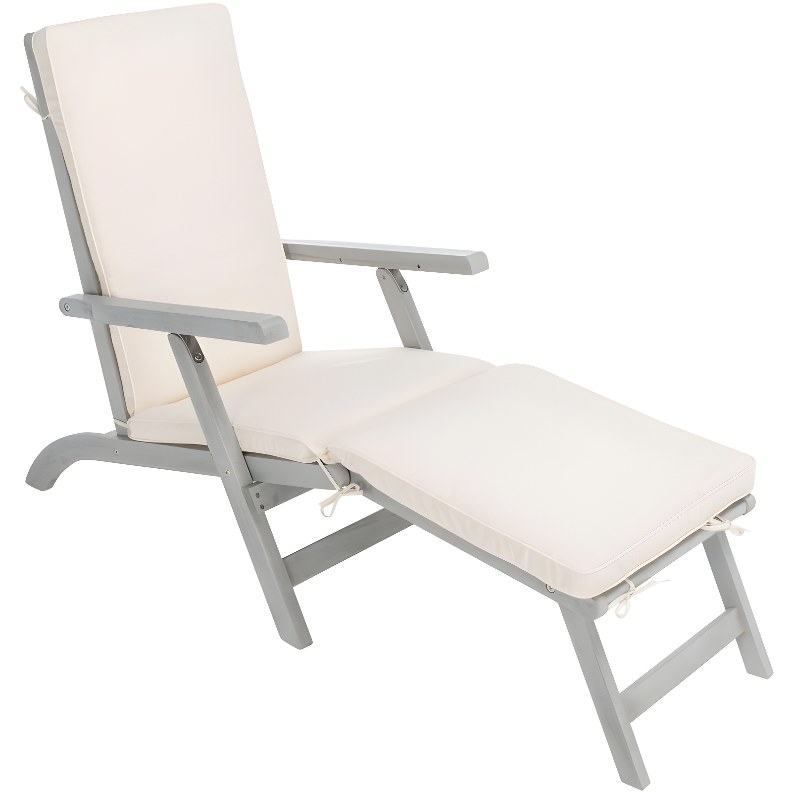 Palmdale Lounge Chair - Outdoor - PAT7015 - Grey/Beige -Safavieh