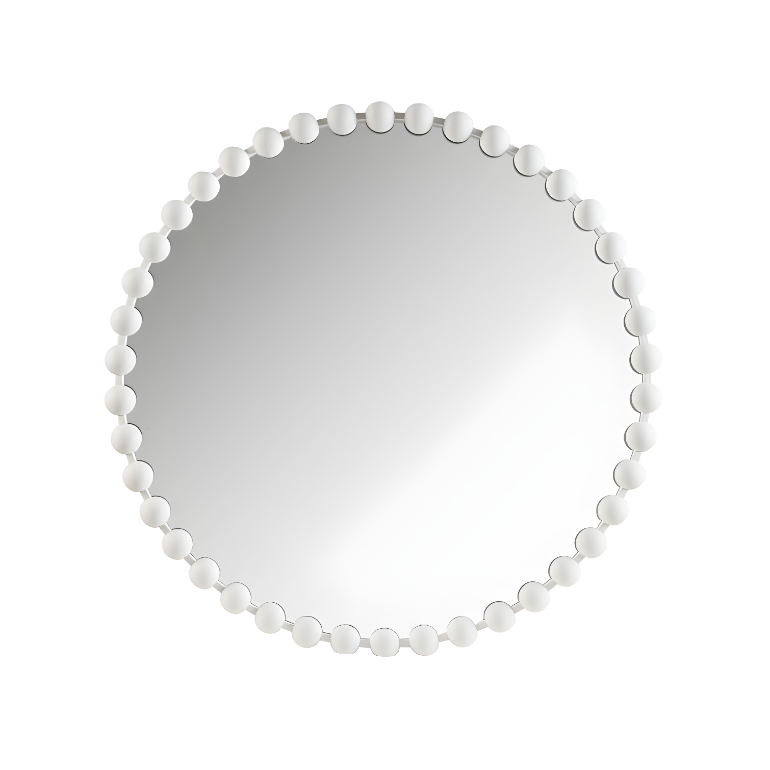 Marlowe Beaded Round Metal Wall Mirror