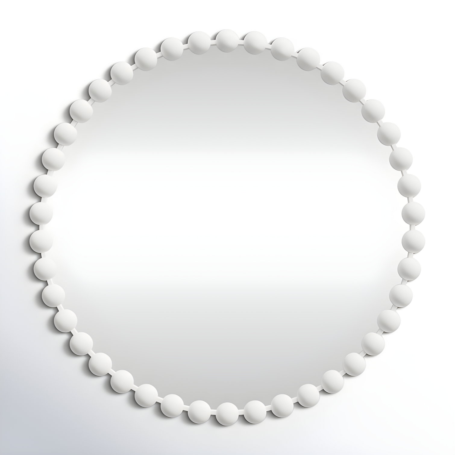 Marlowe Beaded Round Metal Wall Mirror