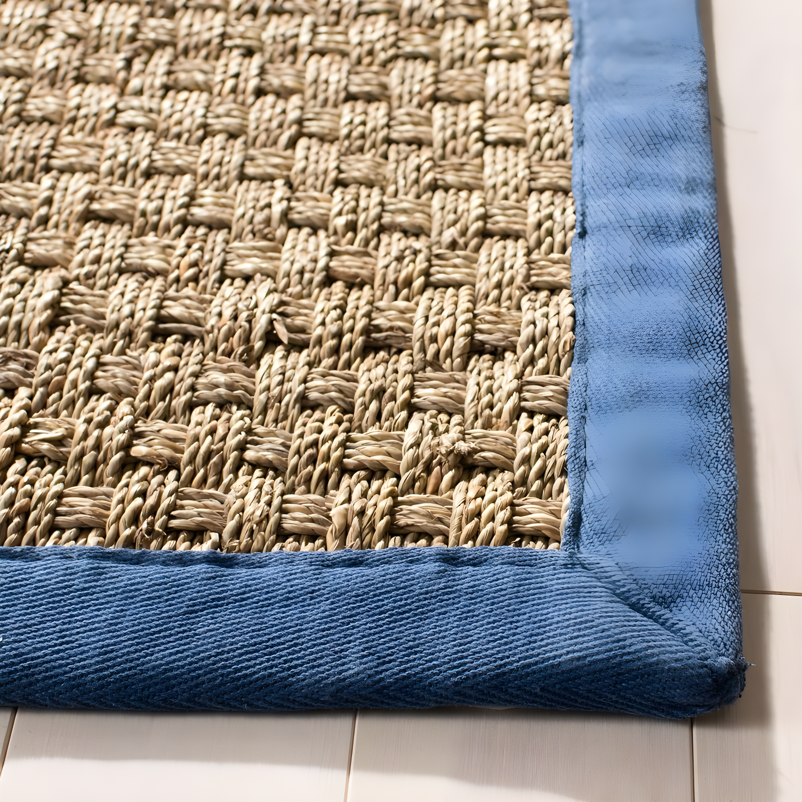 Natural Fiber NF114 Power Loomed Accent Rug - Natural/Navy - 2'3"x4' - Safavieh.