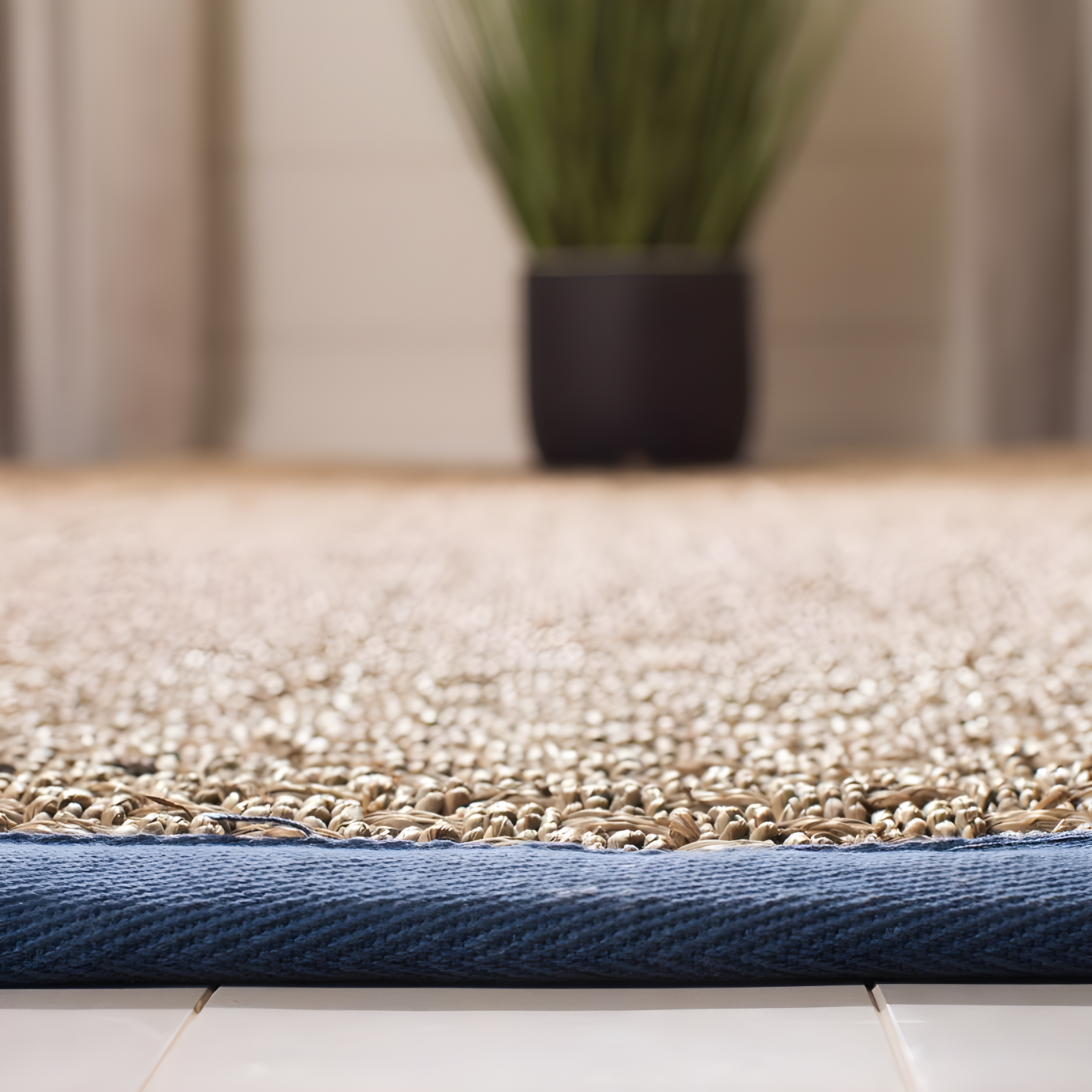 Natural Fiber NF114 Power Loomed Accent Rug - Natural/Navy - 2'3"x4' - Safavieh.