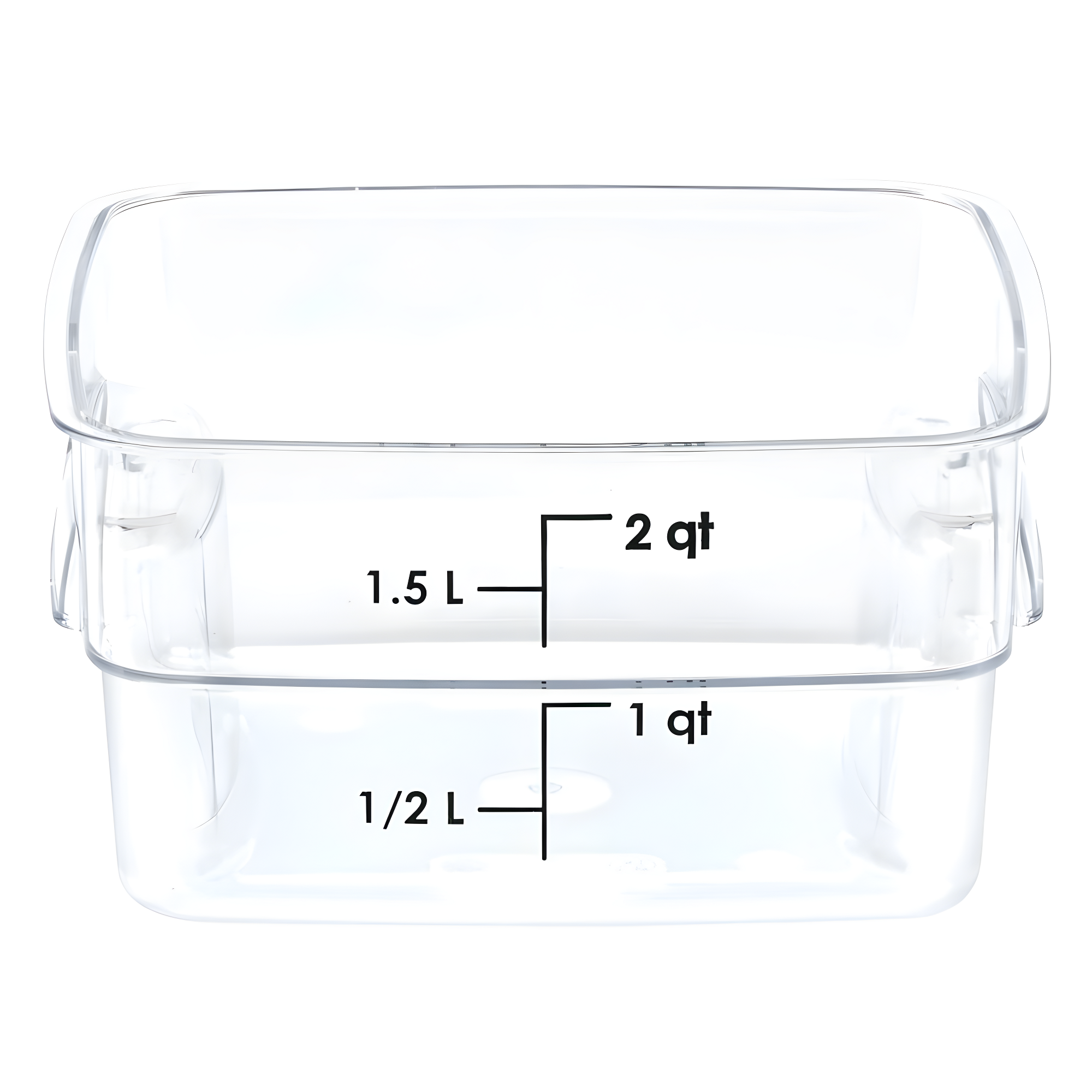 Cambro CamSquares FreshPro Series Food Storage Container, 2 Qt - 7 1/2"L x 7 1/2"W x 3 9/10"H