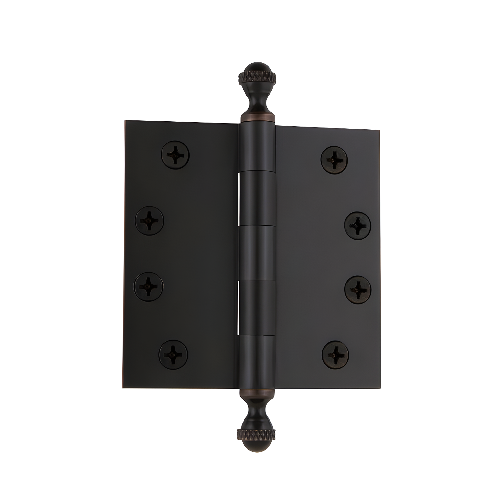 4" Acorn Tip Heavy Duty Hinge with Square Corners
