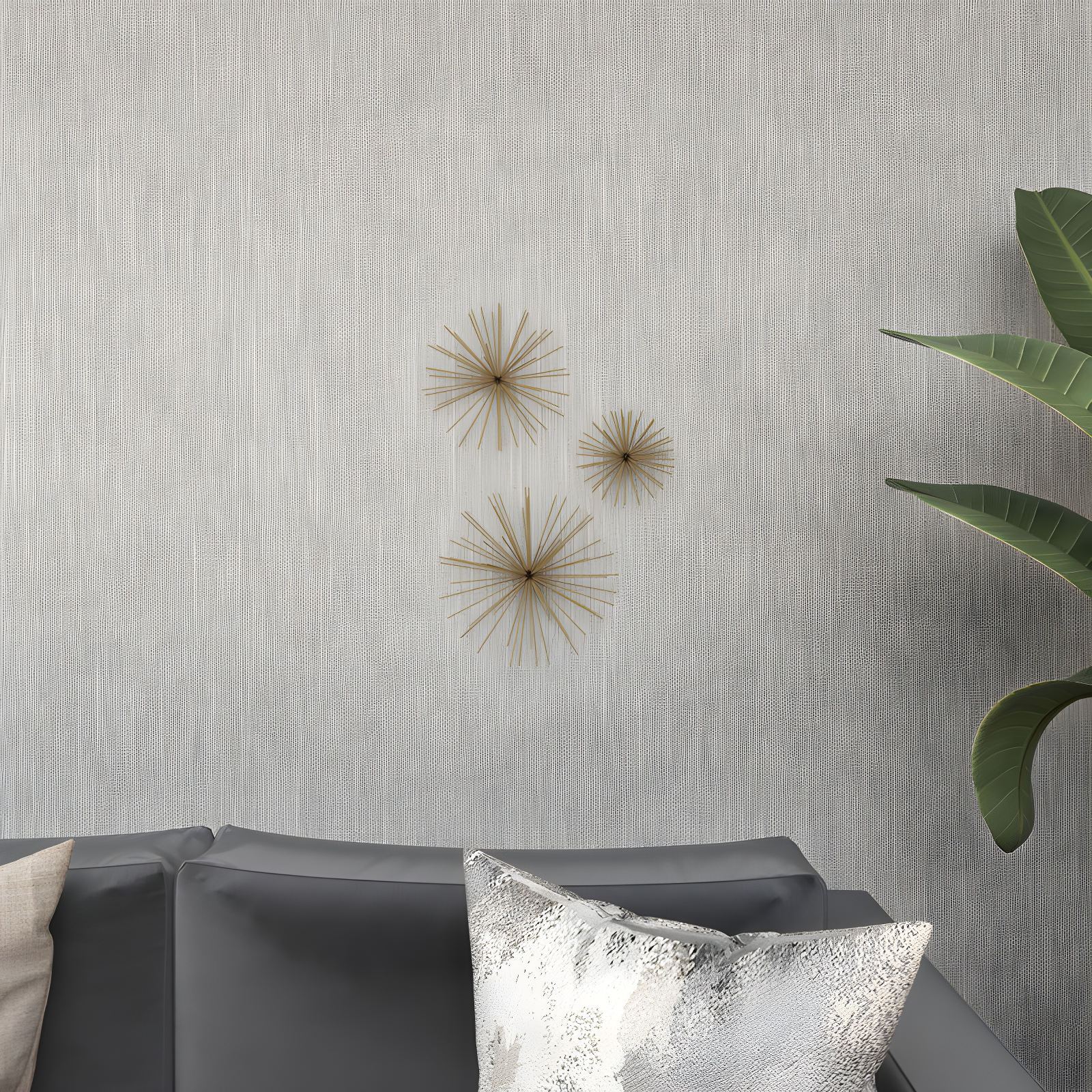 Metal 3D Long Spike Starburst Home Wall Decor Set