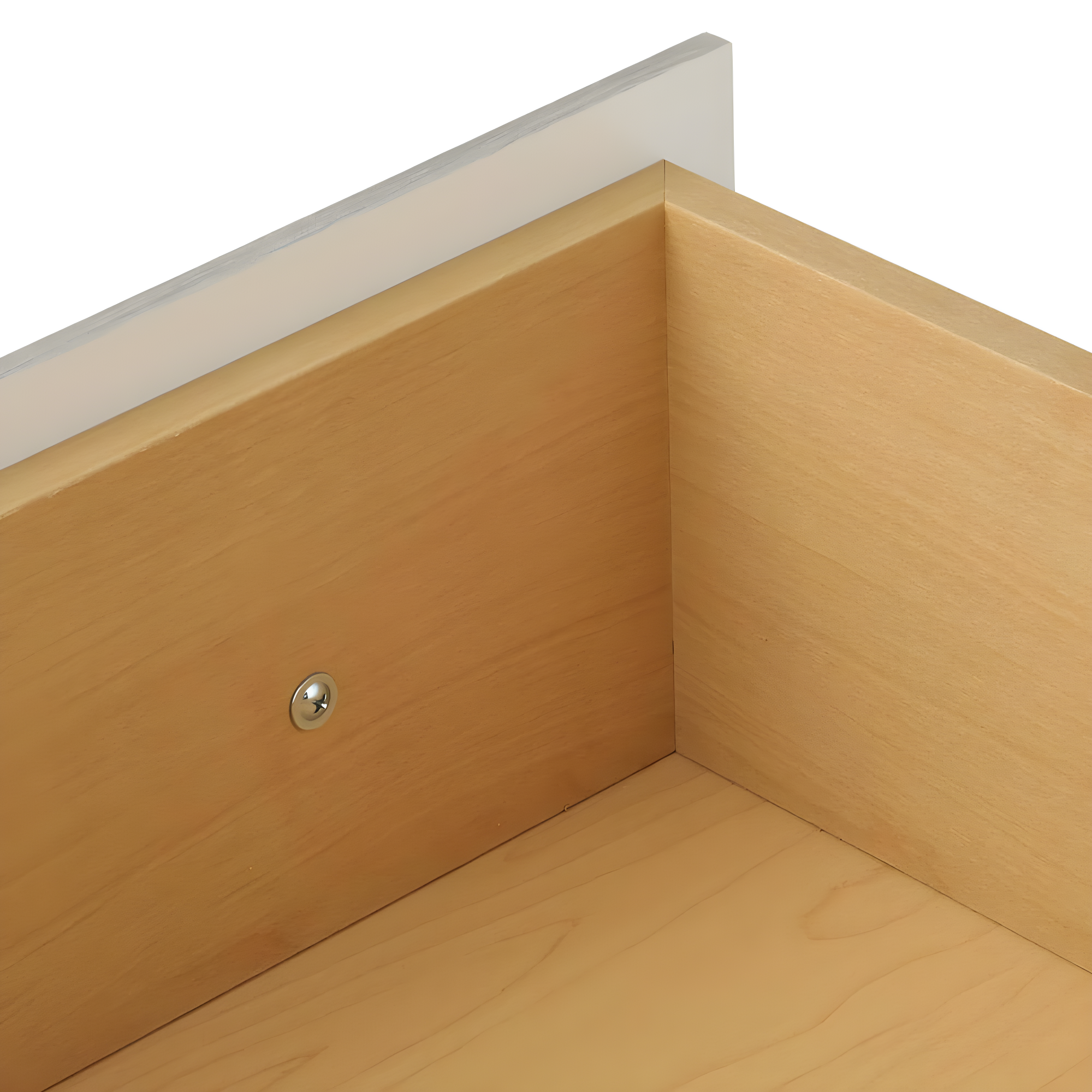 Easy Track Wood Laminate Deluxe Closet Organizer with Shelves and Drawers, Honey Blonde
