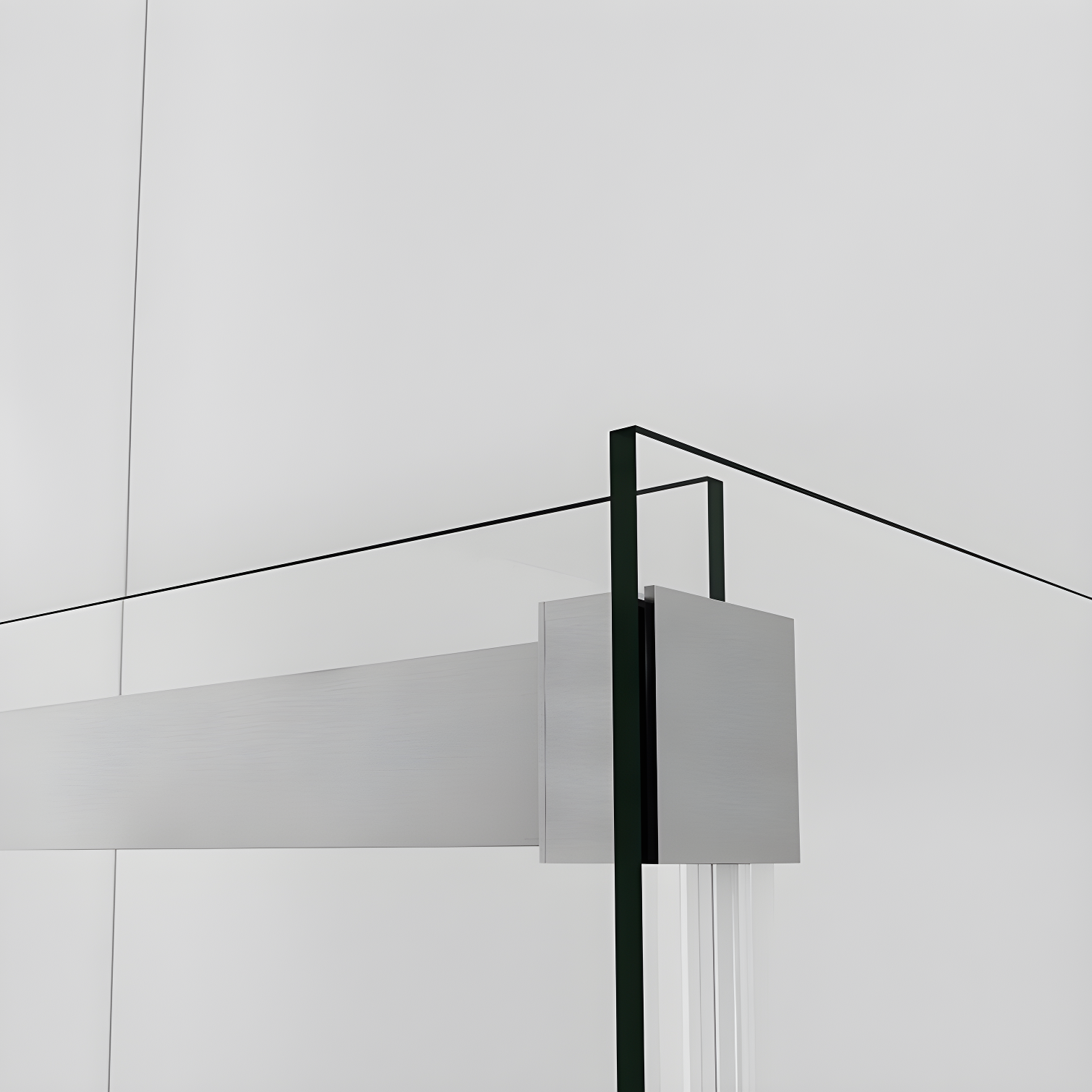 48" W x 35.8” D x 76" H Frameless Rectangle Sliding Shower Enclosure with Towel Bar