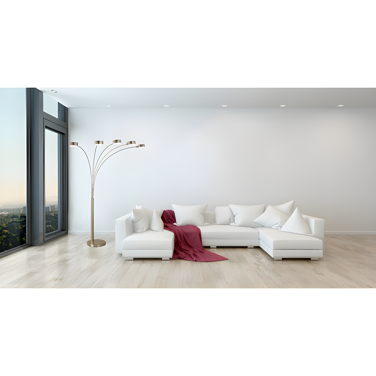 Artiva USA Alisson 88'' Brushed Nickel Tree Floor Lamp