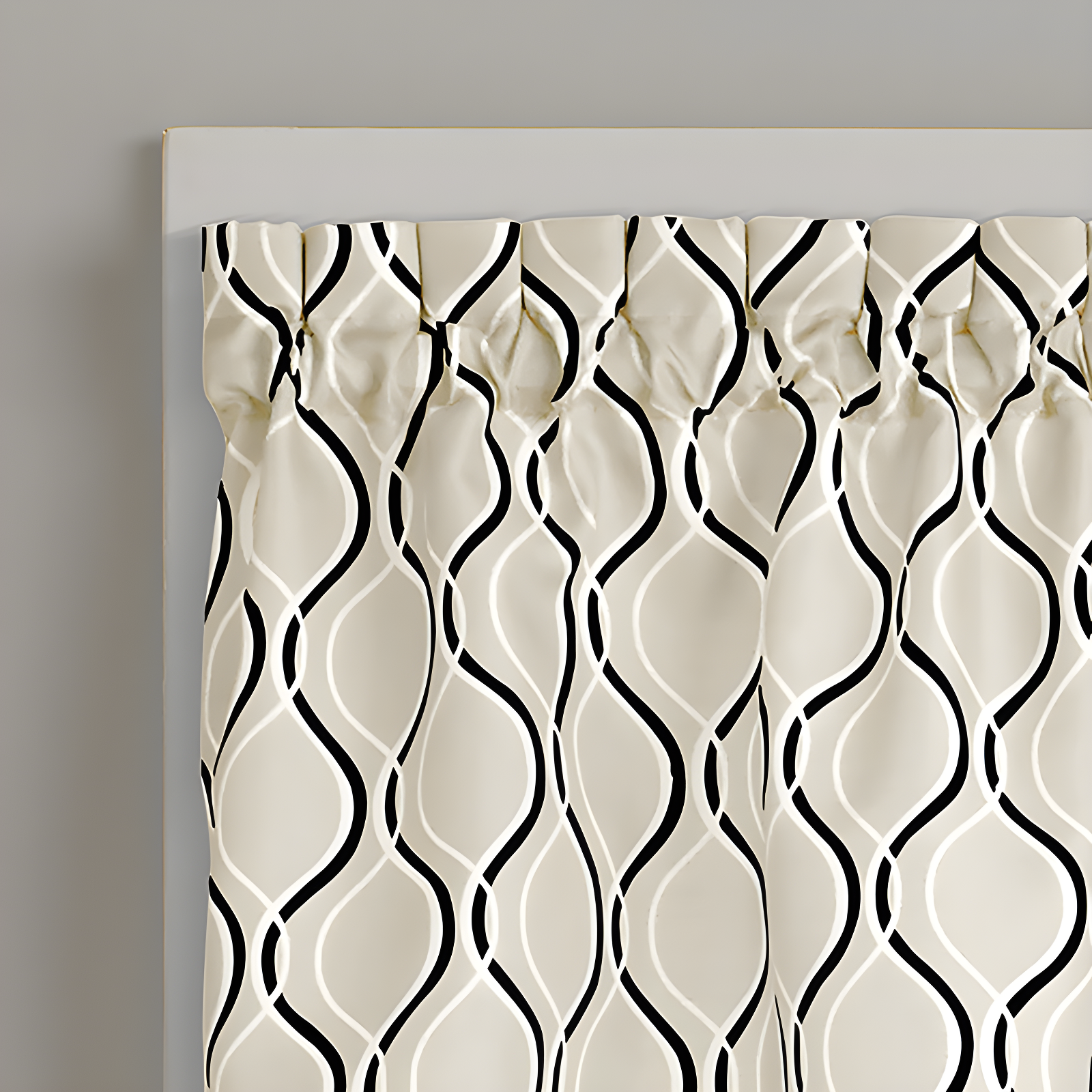 Curtainworks Bettie Geometric Tailored 58" Window Valance