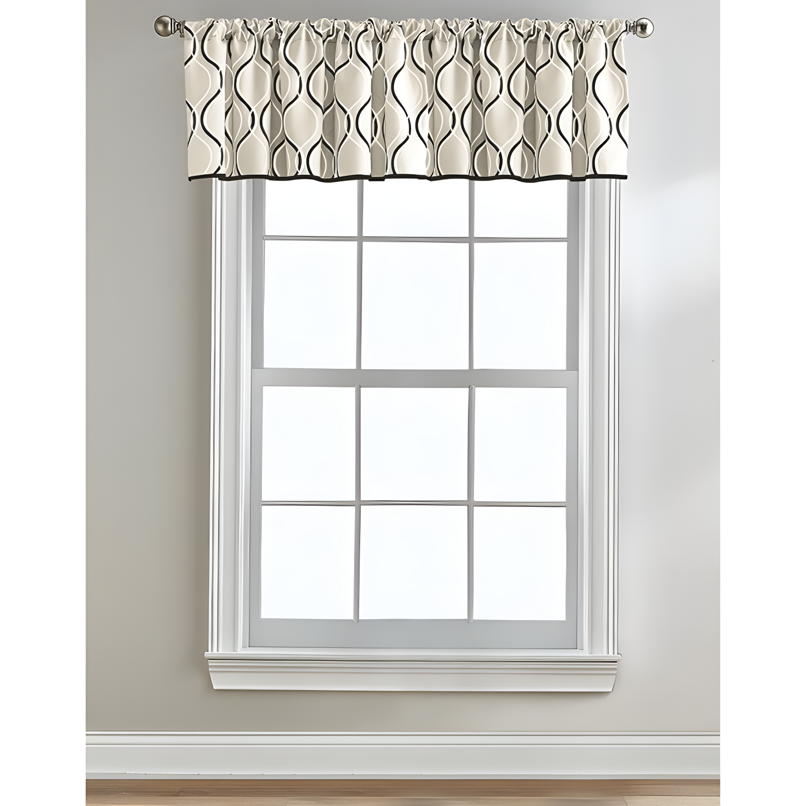 Curtainworks Bettie Geometric Tailored 58" Window Valance