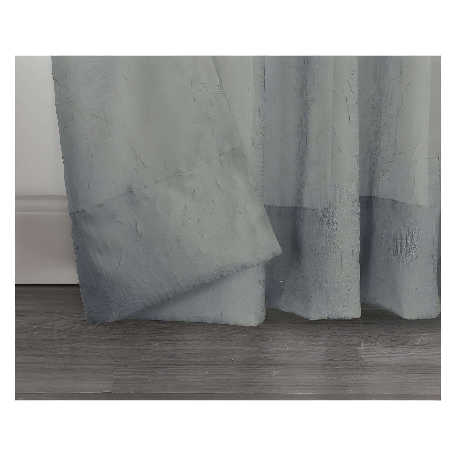 84"x51" Erica Crushed Sheer Voile Rod Pocket Curtain Panel Charcoal - No. 918