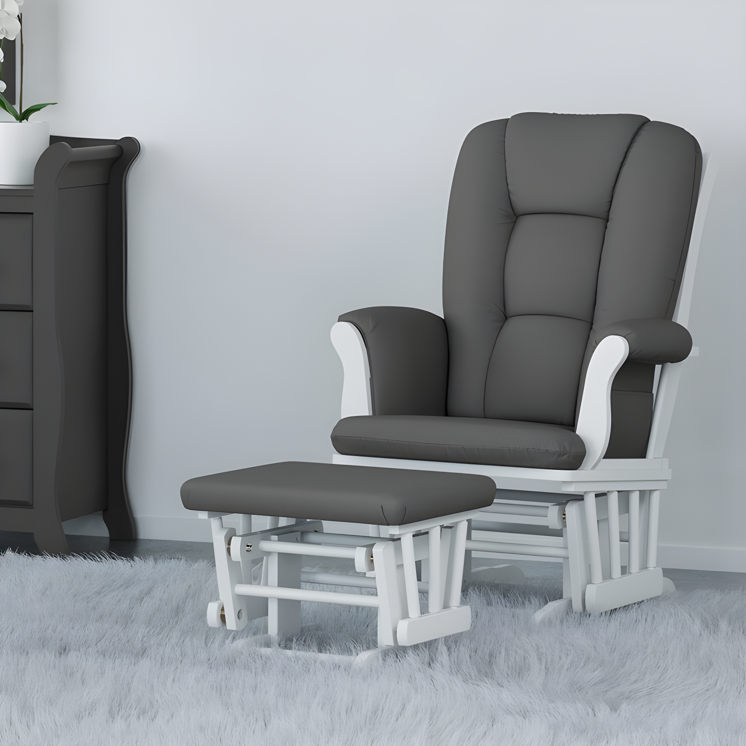 Tuscany Rocking Chair Glider with Ottoman