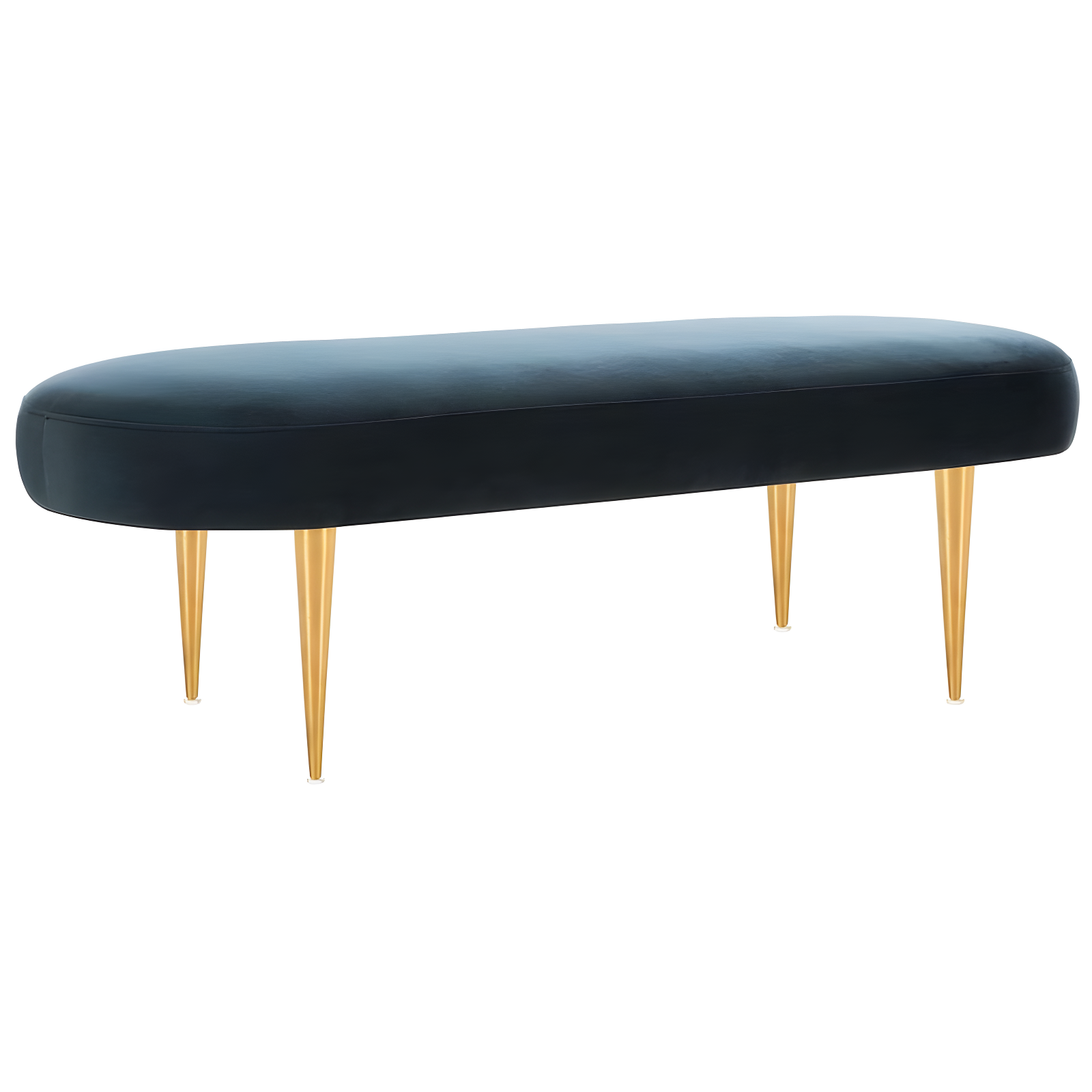 Corinne Oval Bench - SFV4704 - Navy/Gold - Safavieh Couture
