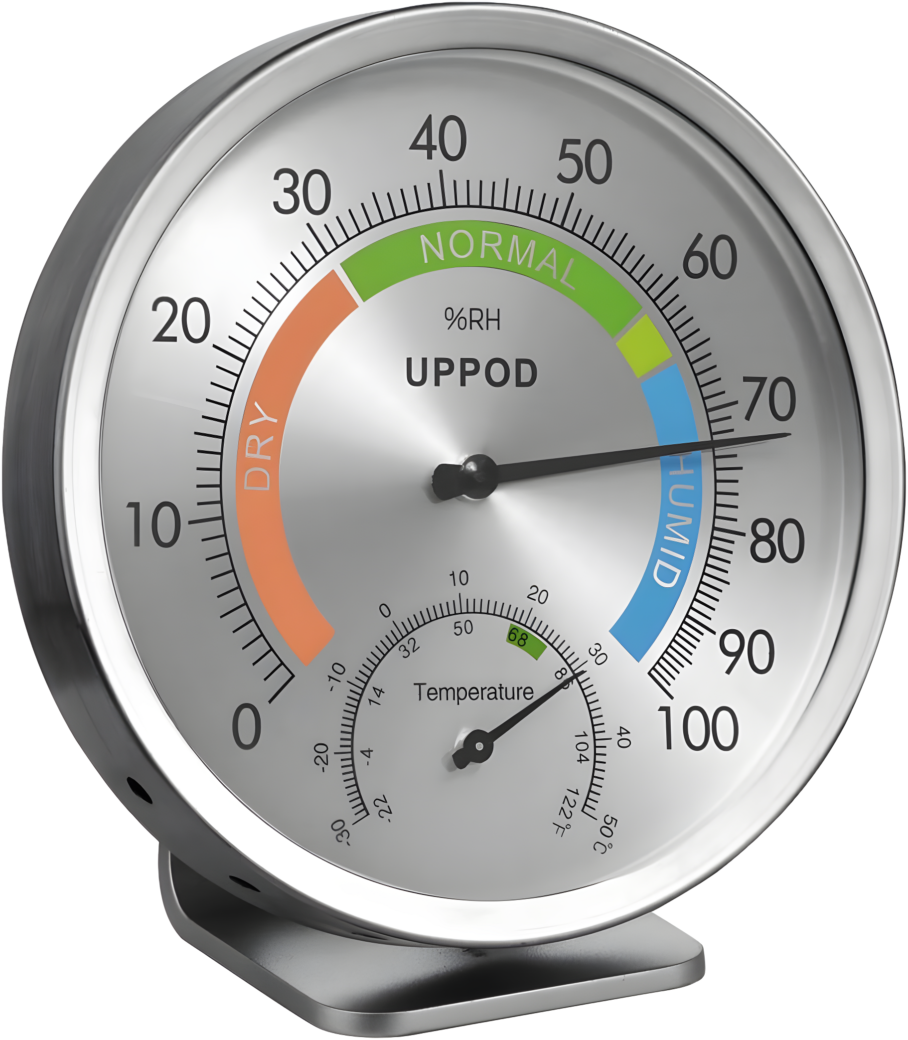 5" Indoor Outdoor Hygrometer/Thermometer, Humidity Gauge Indicator Temperature Humidity Monitor, Analog Hygrometer Humidor (English Version)