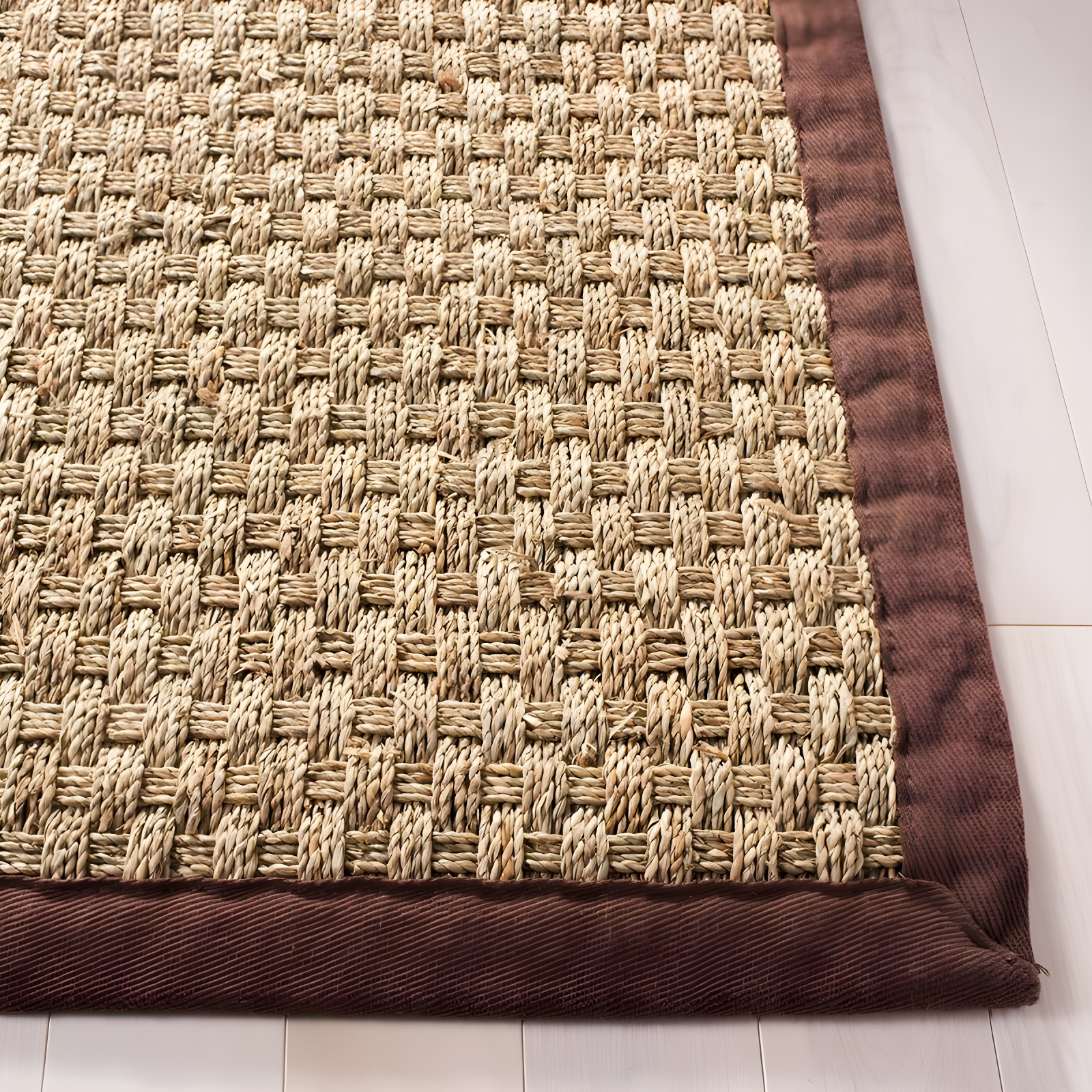 Natural Fiber NF114 Power Loomed Indoor Accent Rug - Natural/Dark Brown - 2'6"x4' - Safavieh.