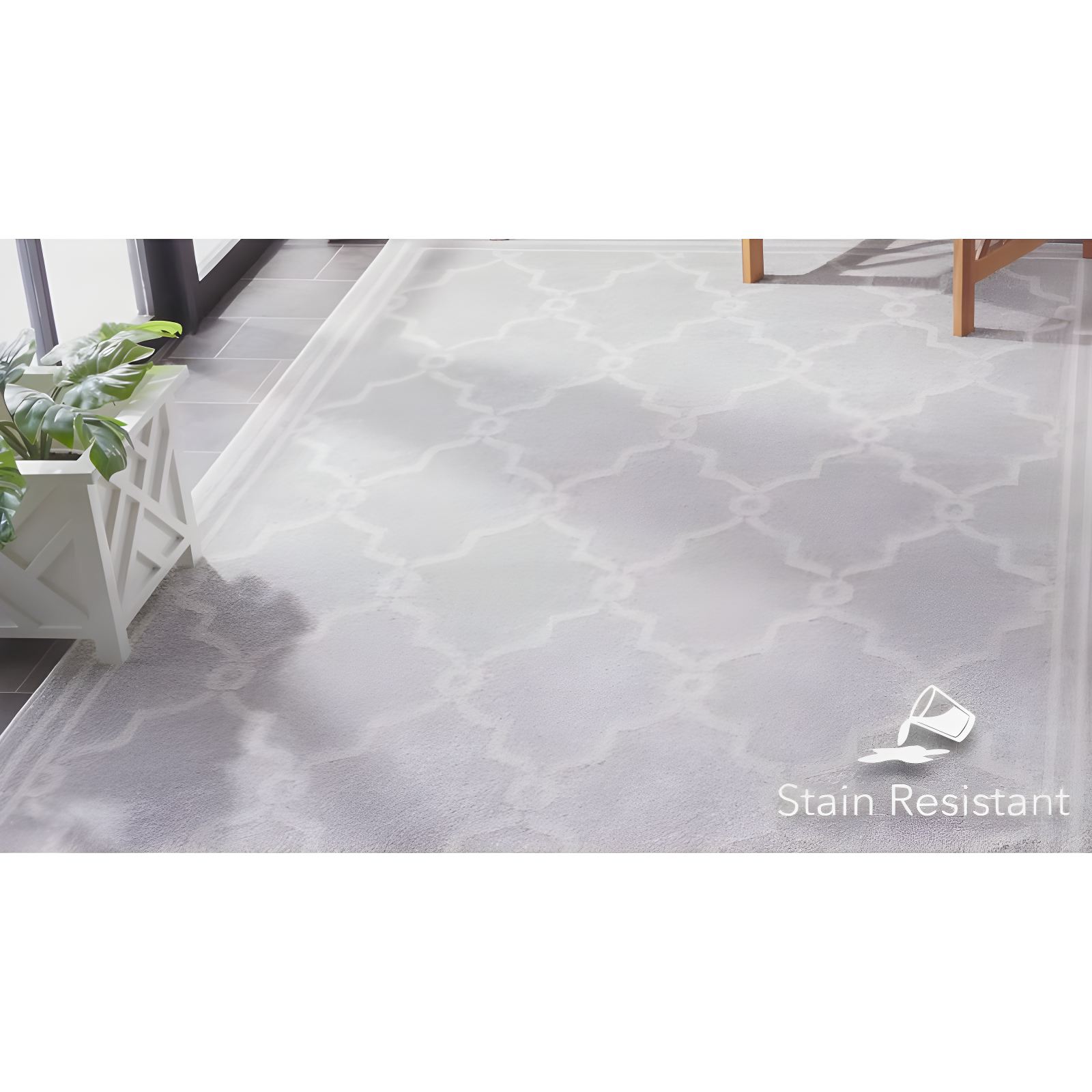 Amherst AMT414 Power Loomed Indoor Accent Rug - Dark Grey/Beige - 3'x5' - Safavieh