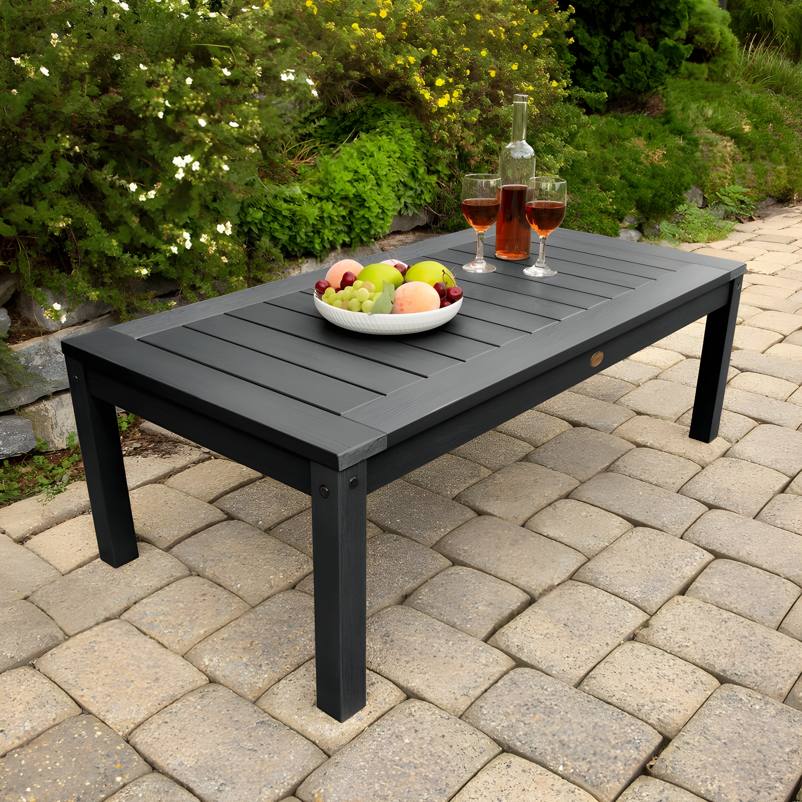 Adirondack Coffee Table Black - Highwood: Outdoor Poly Lumber, Stainless Steel Hardware, 12-Year Warranty