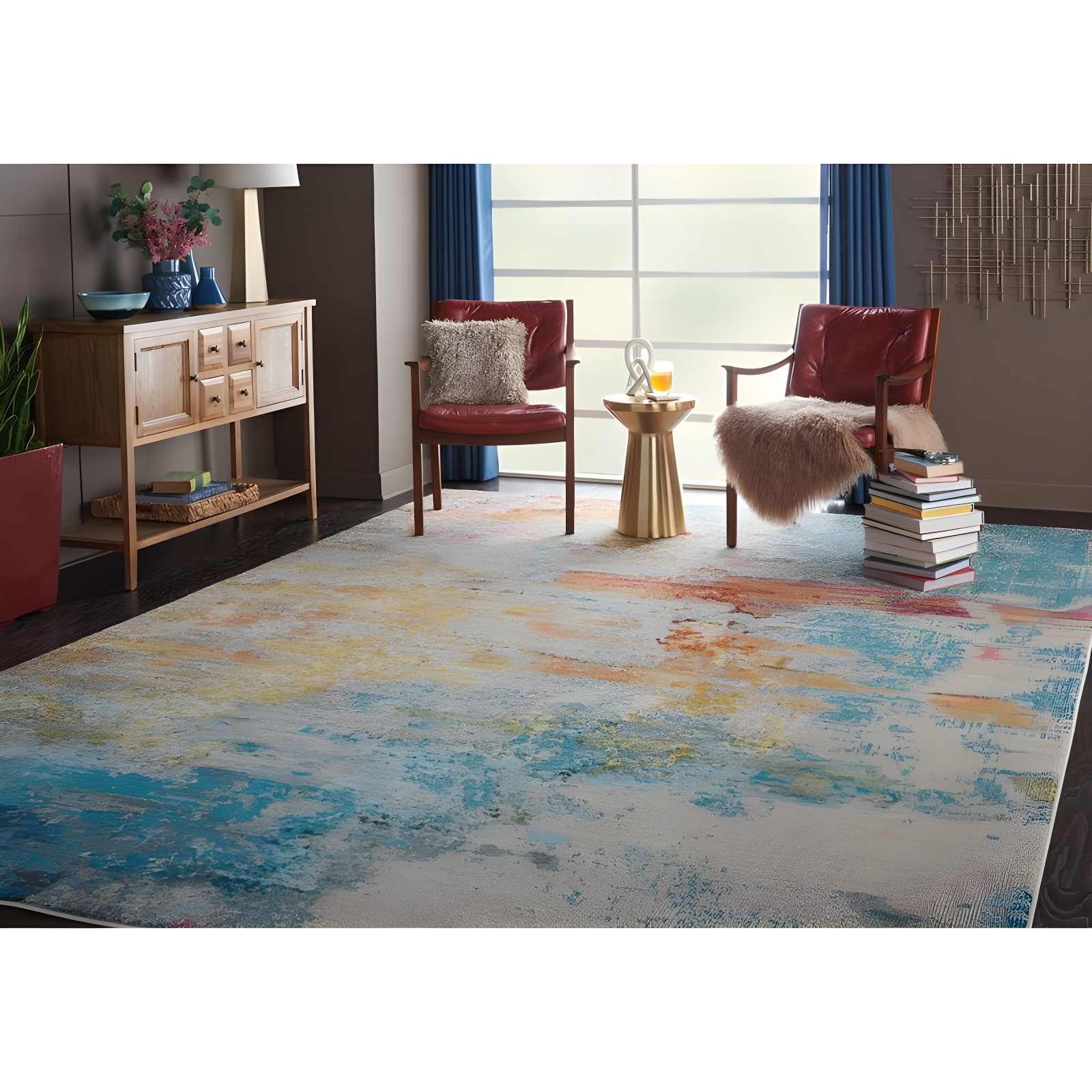 Nourison Celestial CES02 Sealife Area Rug 7'10" x 10'6"