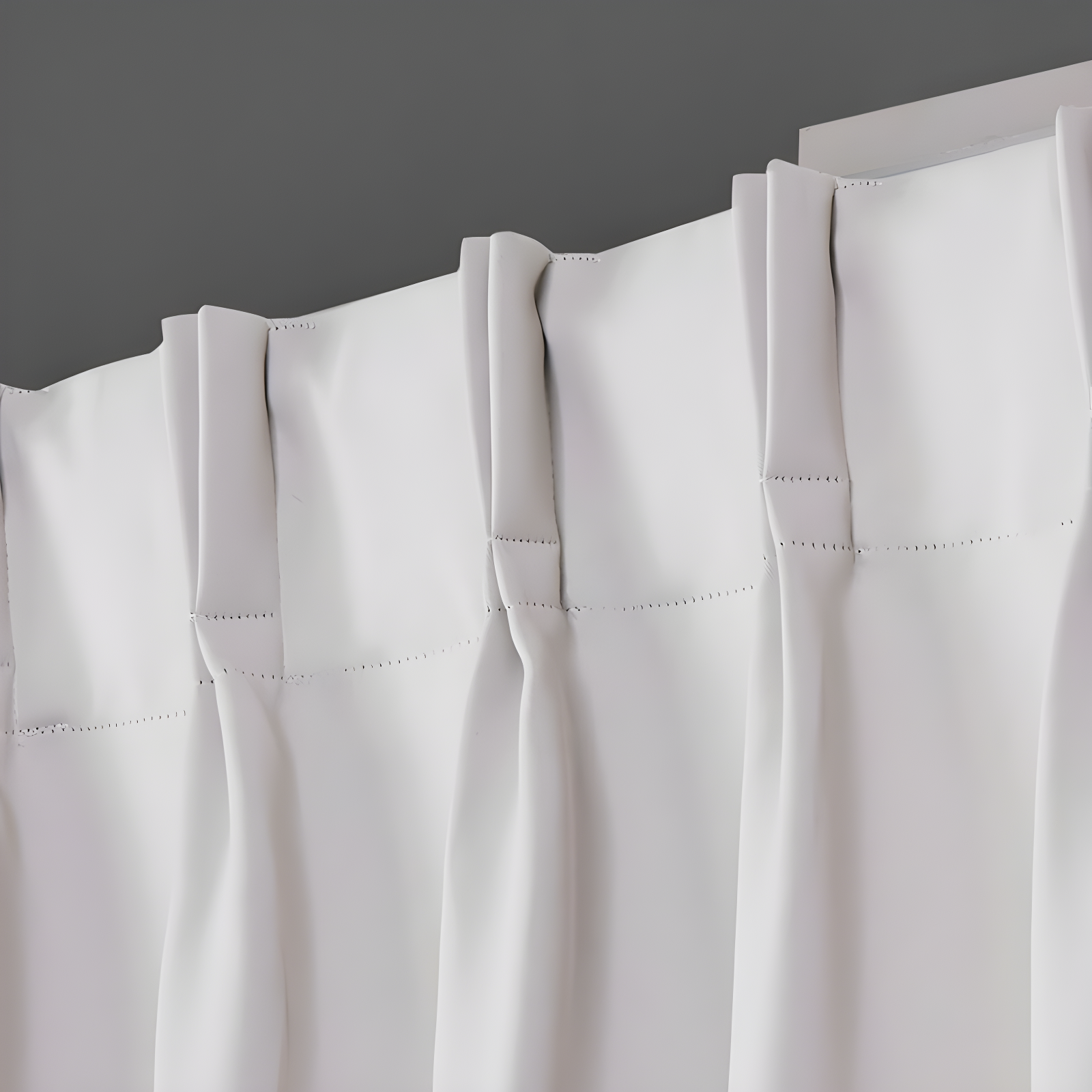 Set of 2 108"x52" Sateen Pinch Pleat Woven Blackout Back Tab Window Curtain Panel Vanilla: Thermal Insulated, Room Darkening - Exclusive Home