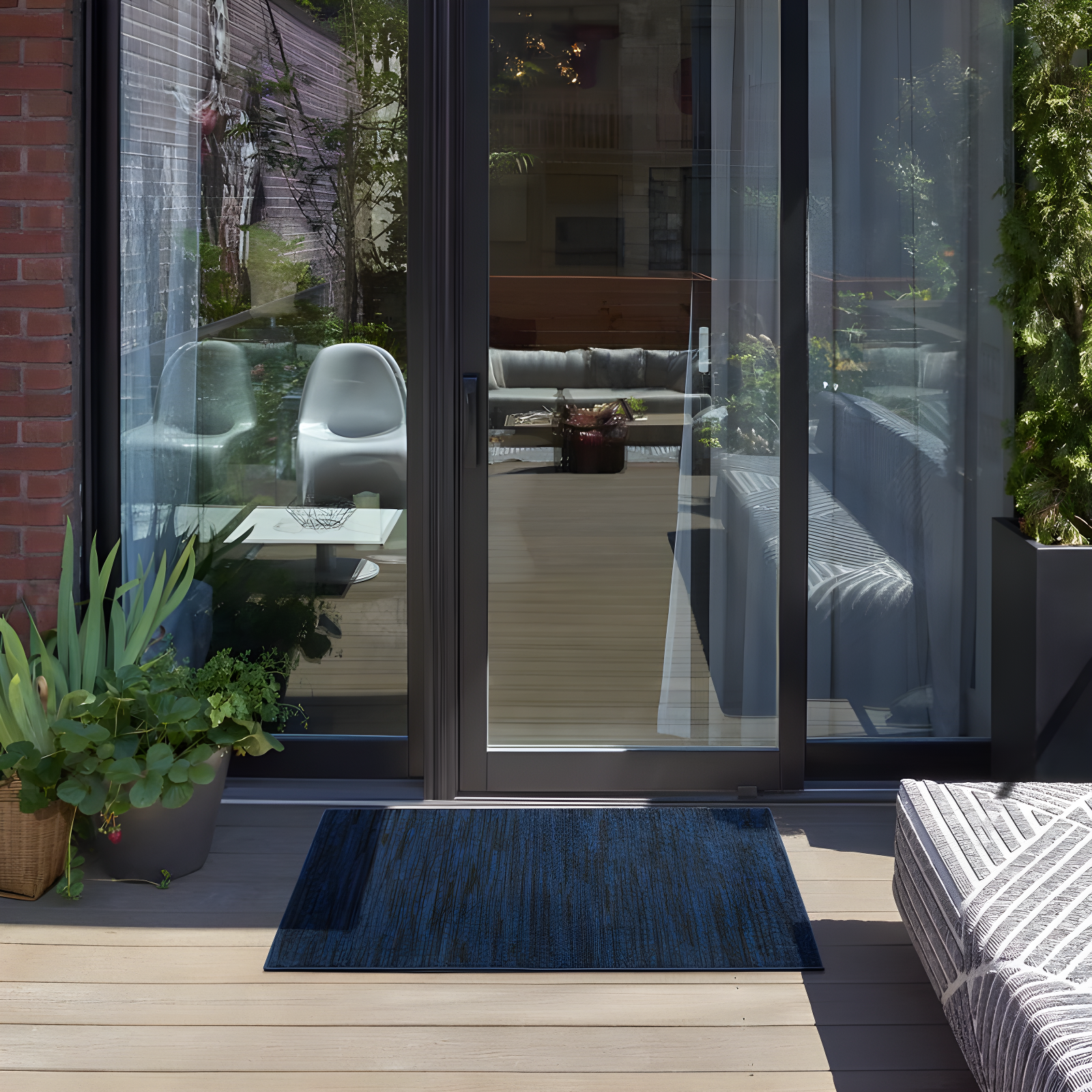 Nourison Nourison Essentials NRE01 Indoor/outdoor Area Rug - Midnight Blue 2' x 4'