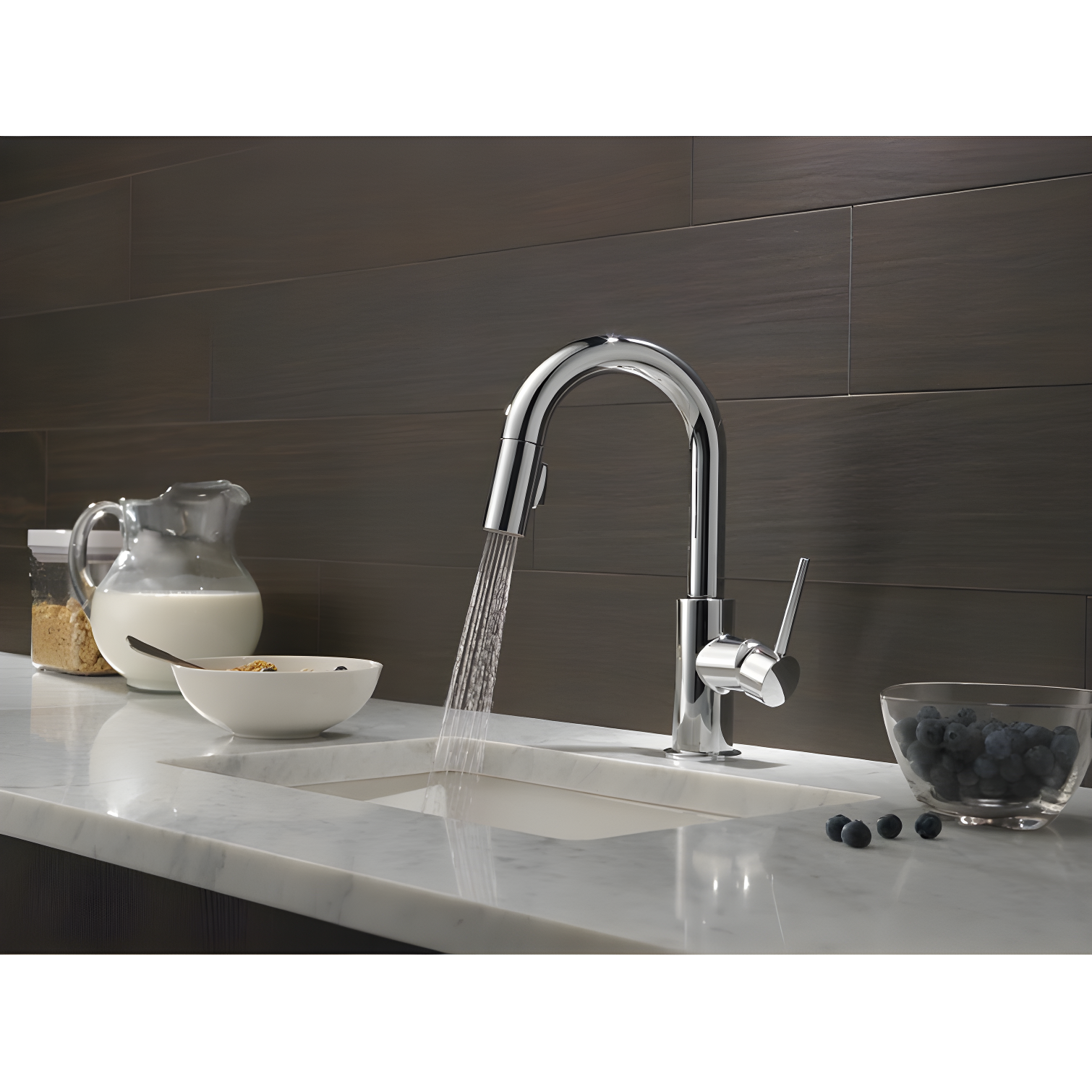 Trinsic Pull Down Sprayer Bar Faucet, Single Handle Prep Sink Faucet
