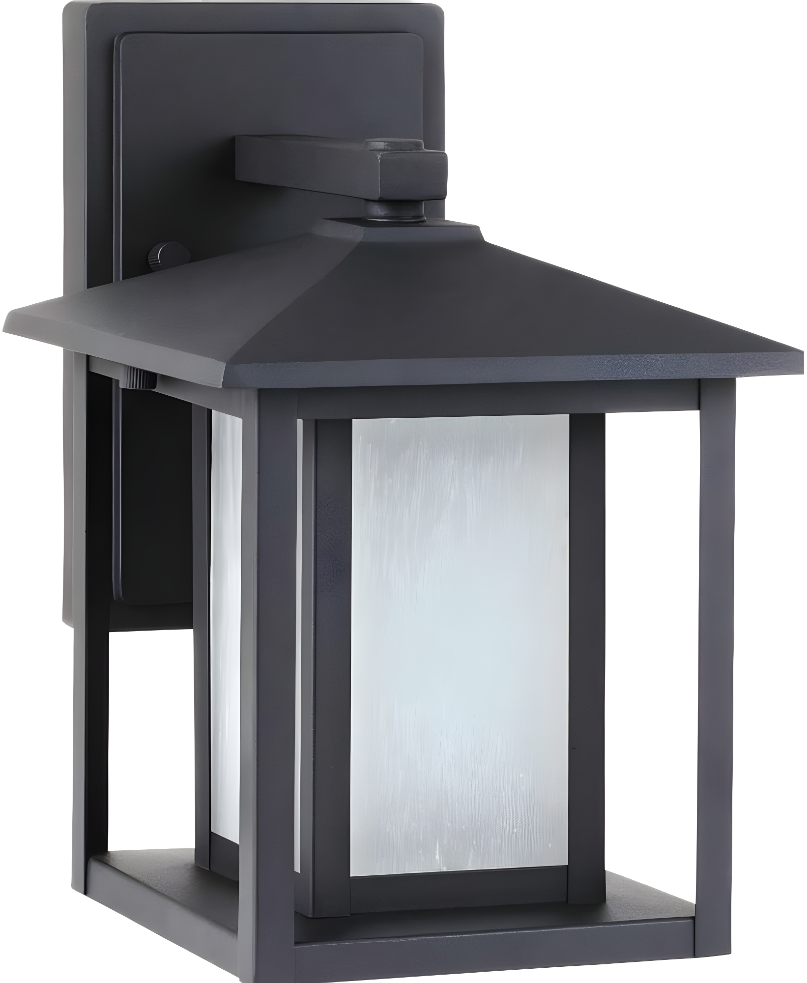 Sea Gull Lighting Generation 89029-12 Transitional One Light Outdoor Wall Lantern from Seagull-Hunnington Collection in Black Finish