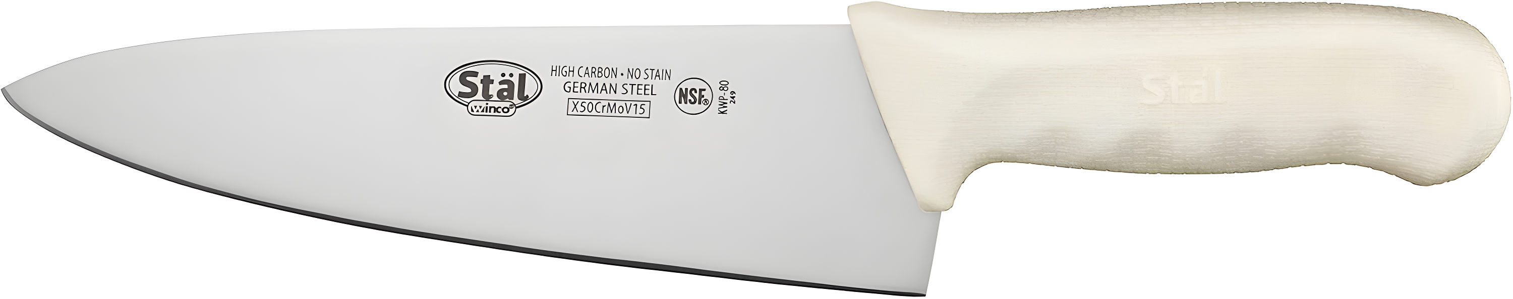 Winco KWP-80, 8-Inch Cook's Knife with Polypropylene Handle, NSF