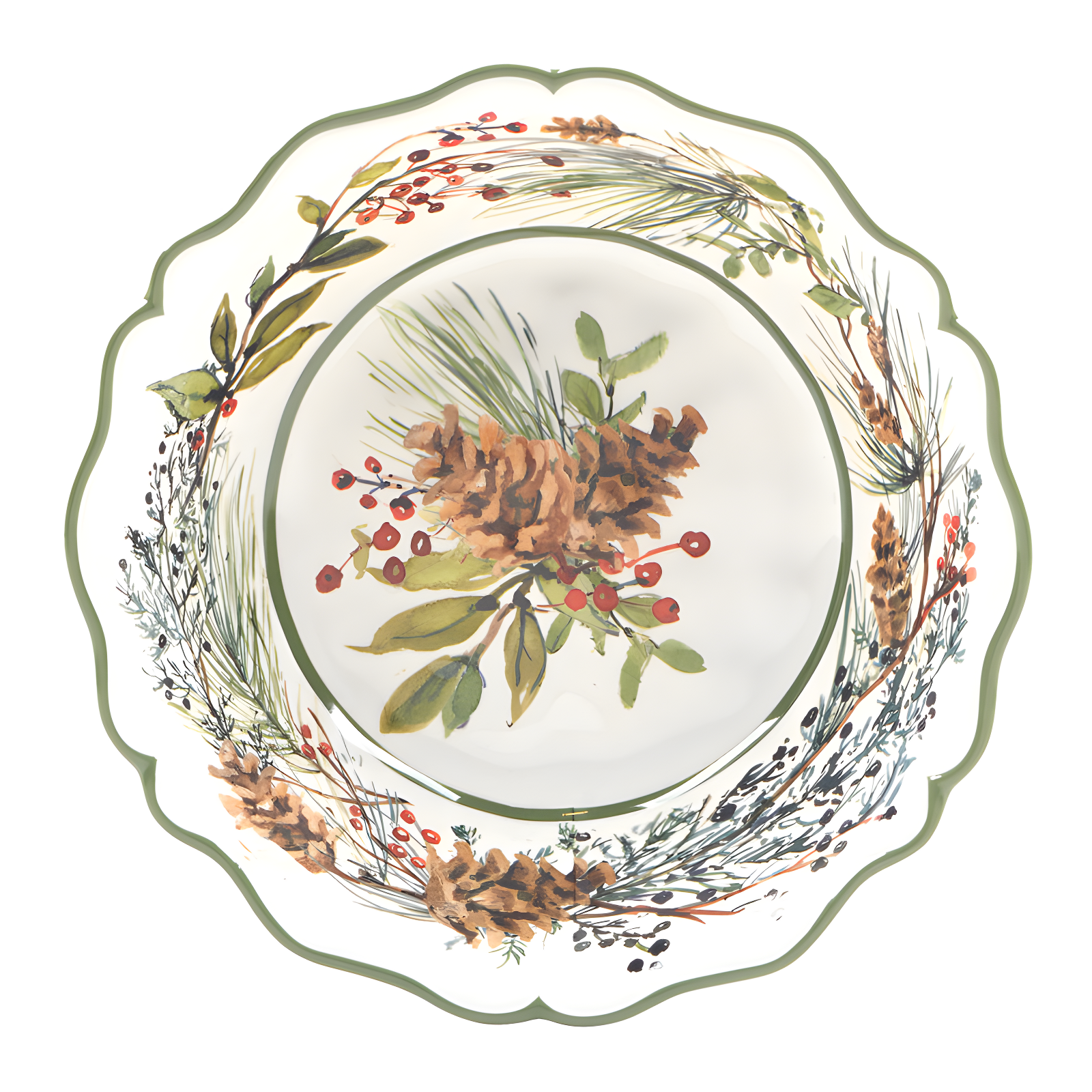Winters Forest Set of 4 All Purpose Bowl 8.5" x 2" (Set of 4)