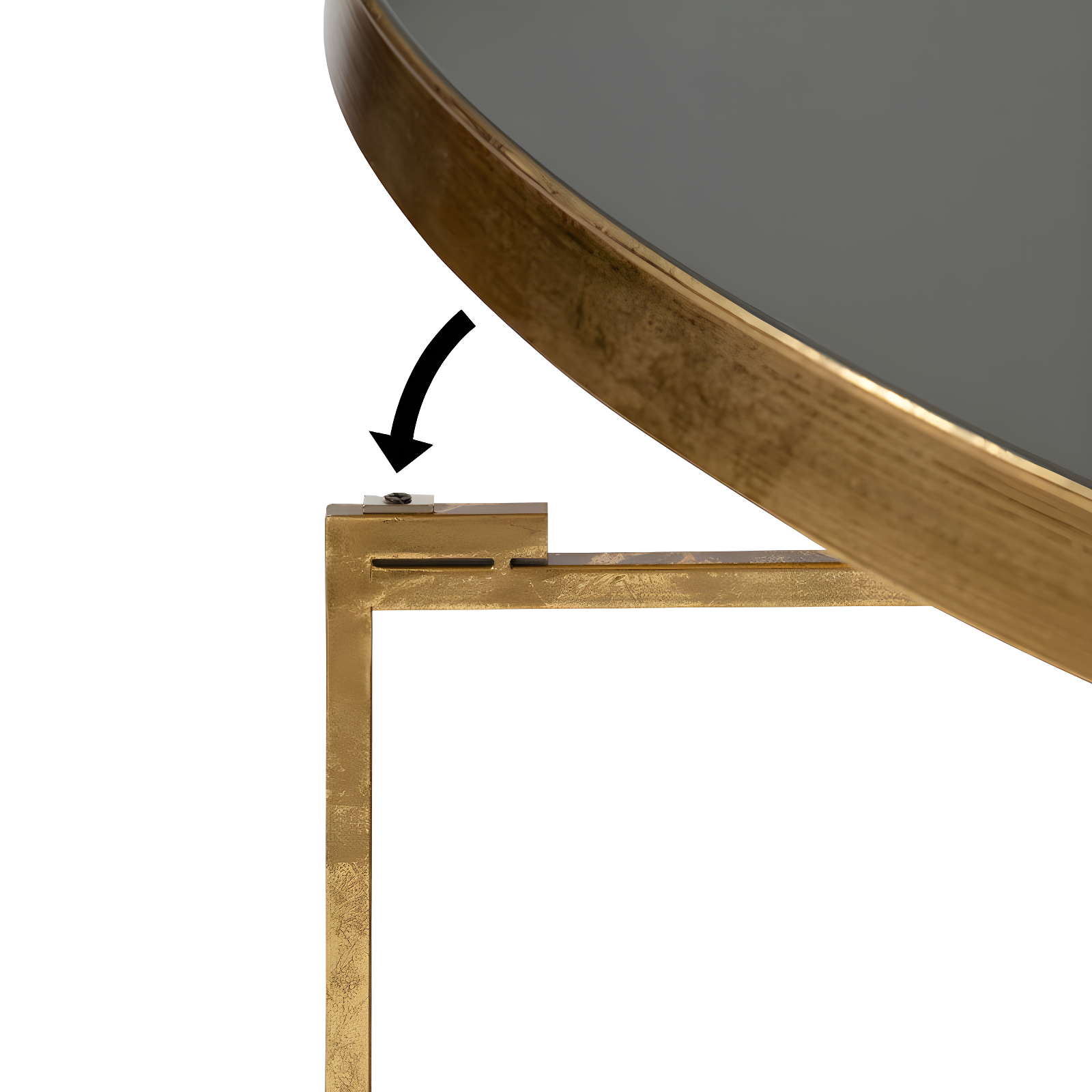 Kate and Laurel Celia Round Metal Coffee Table, 28.25x28.25x19, Gray and Gold