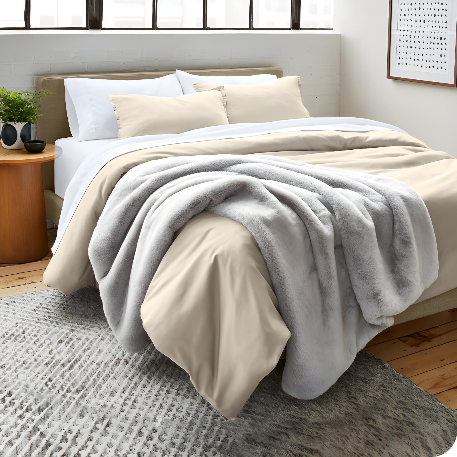 Bare Home Washed Microfiber Duvet Cover Set