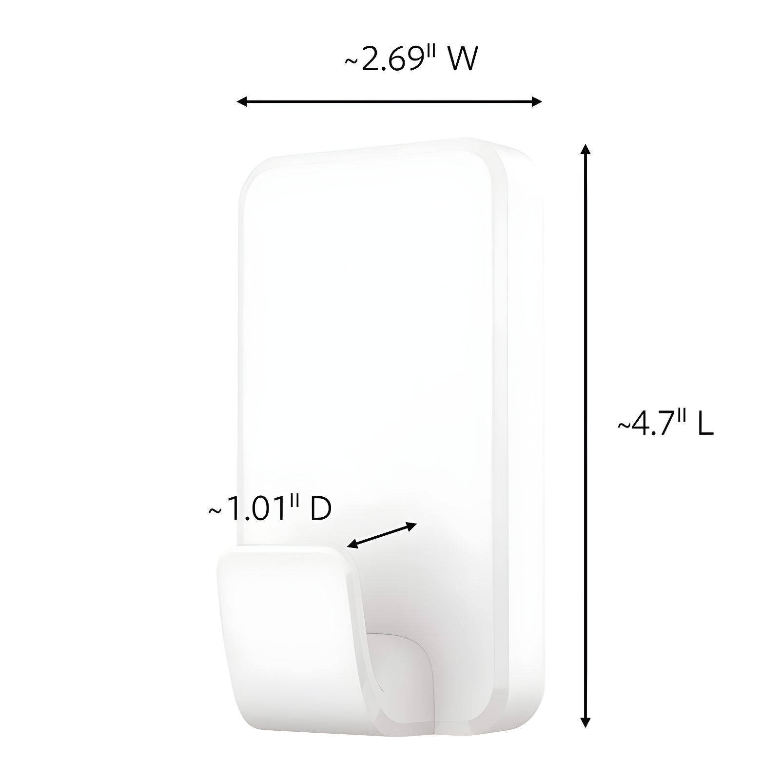 Command Extra Large Single Hook: Heavy Duty Adhesive, Holds 15 lbs, Plastic, White, 1 Pack