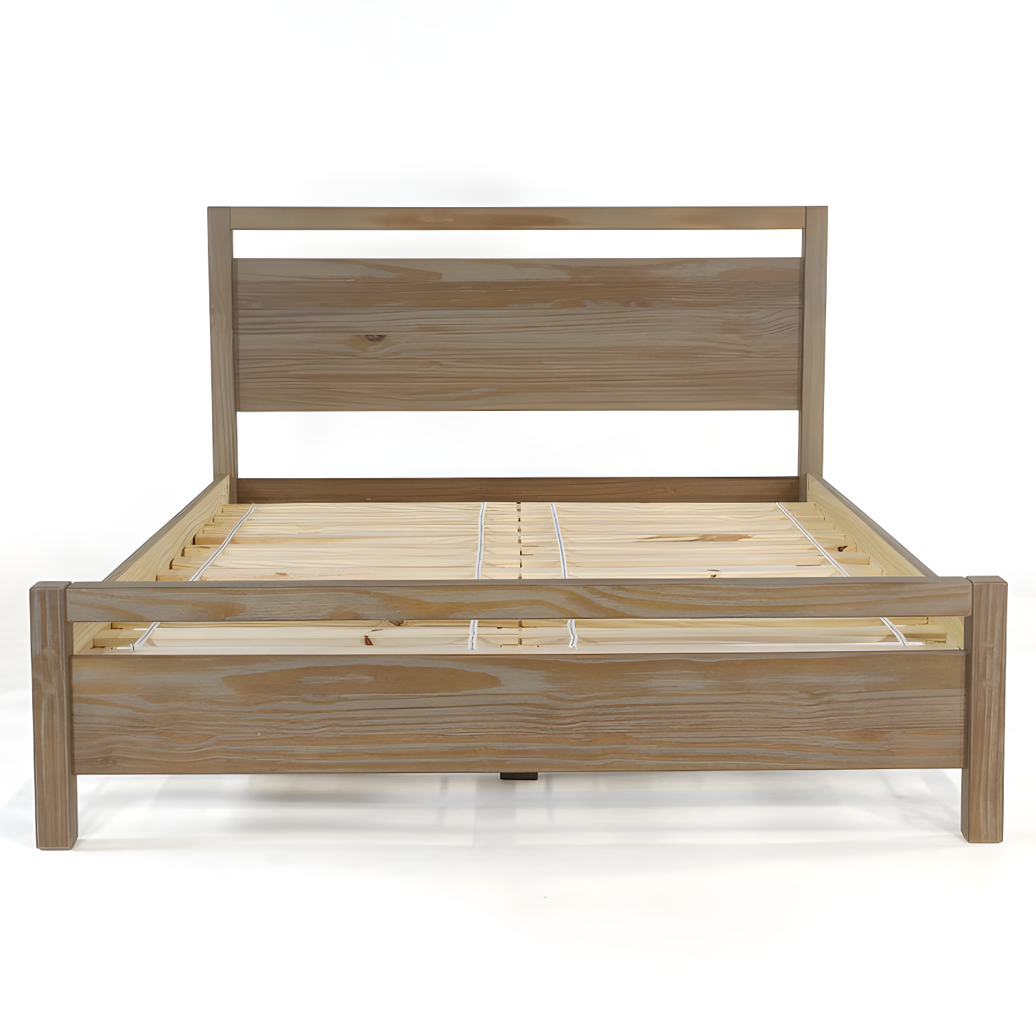 Loft Solid Wood Panel Bed